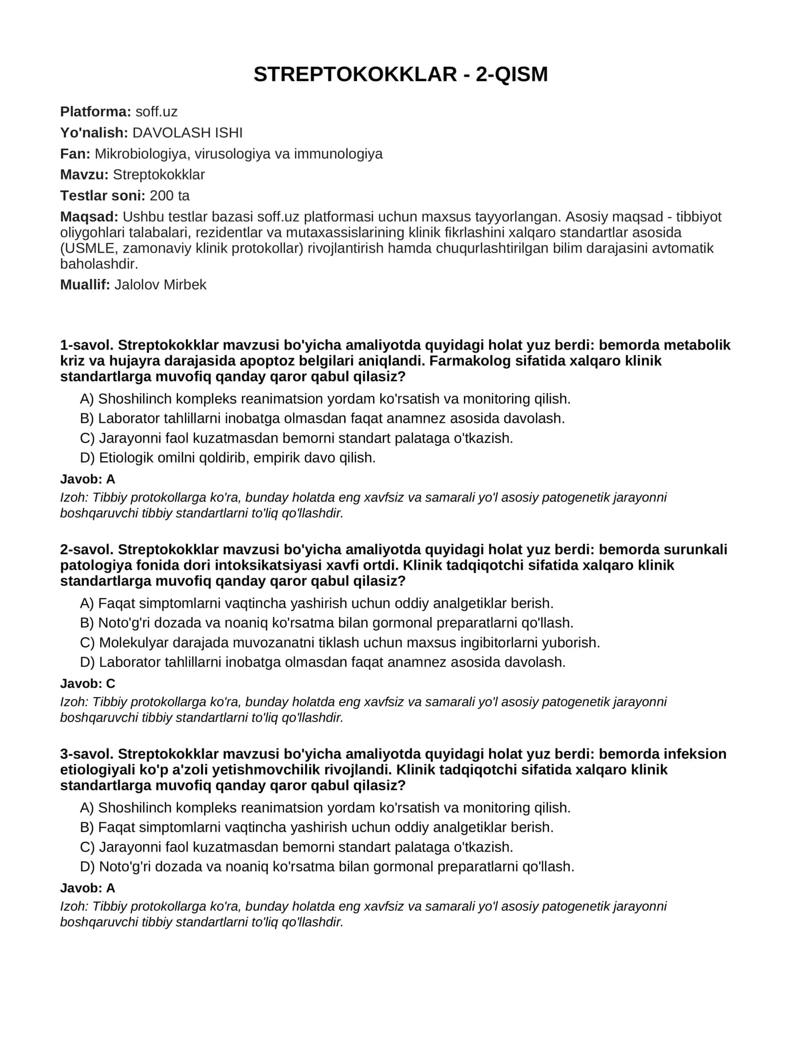 STREPTOKOKKLAR - 2-QISM 1
