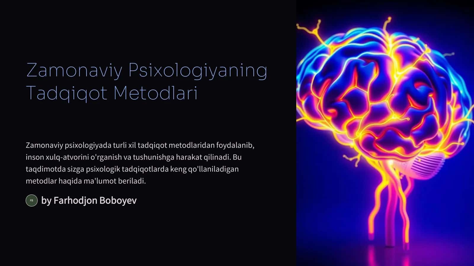 Zamonaviy Psixologiyaning Tadqiqot Metodlari 1