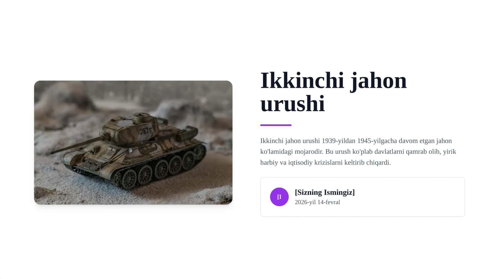 Ikkinchi Jahon Urushi 1