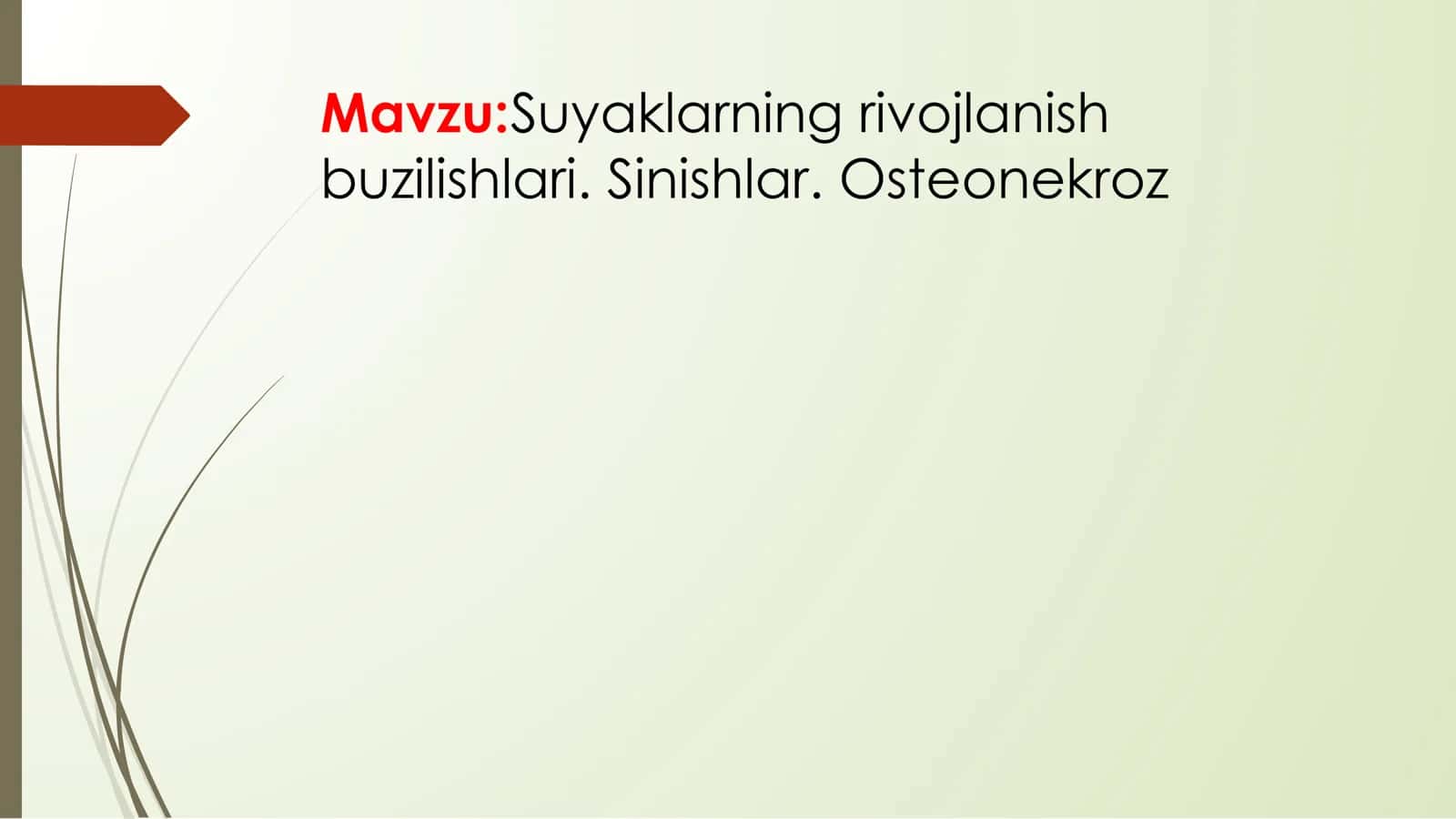 Suyaklarning rivojlanish buzilishlari 1