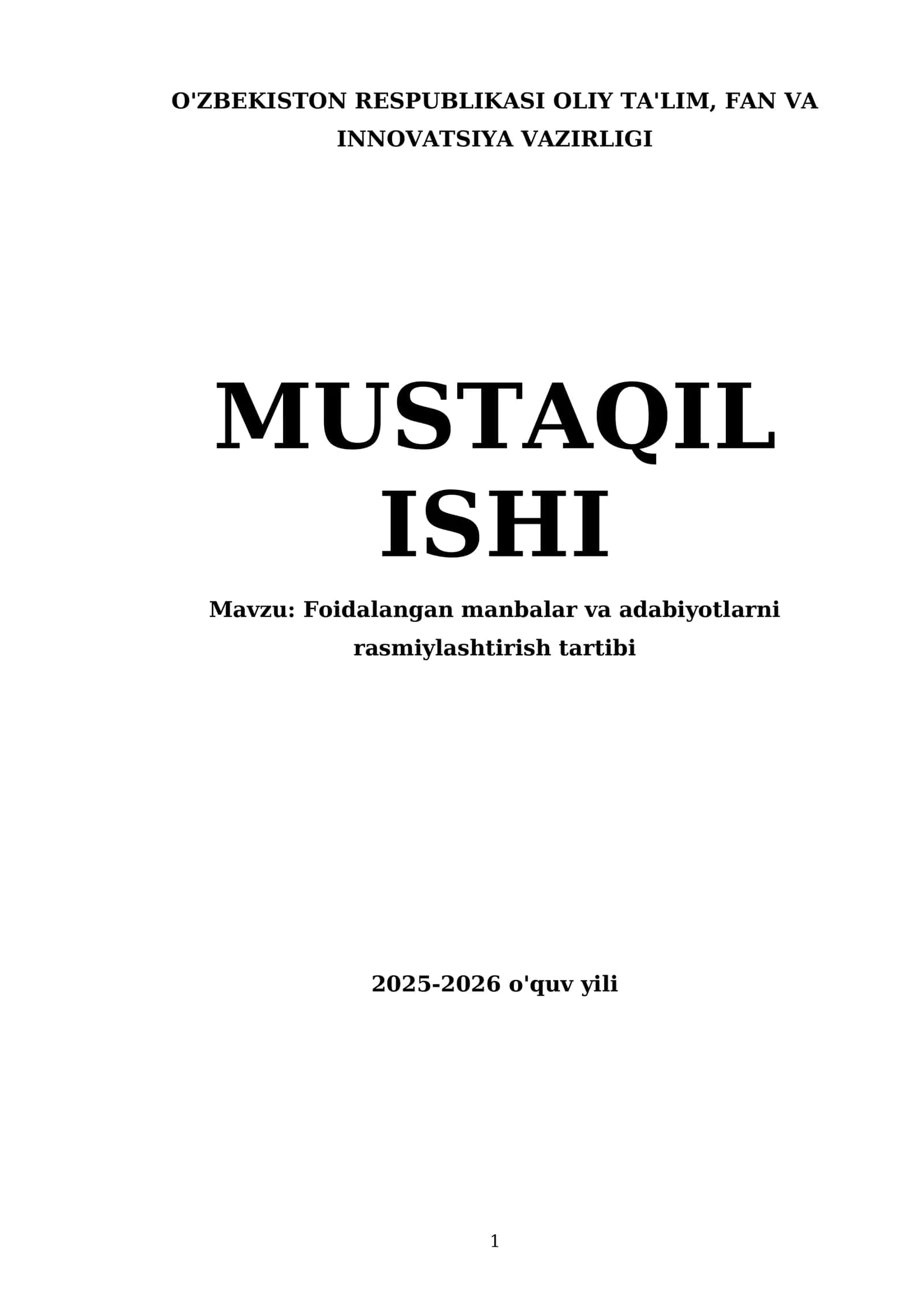 Foidalangan manbalar va adabiyotlarni rasmiylashtirish tartibi 1