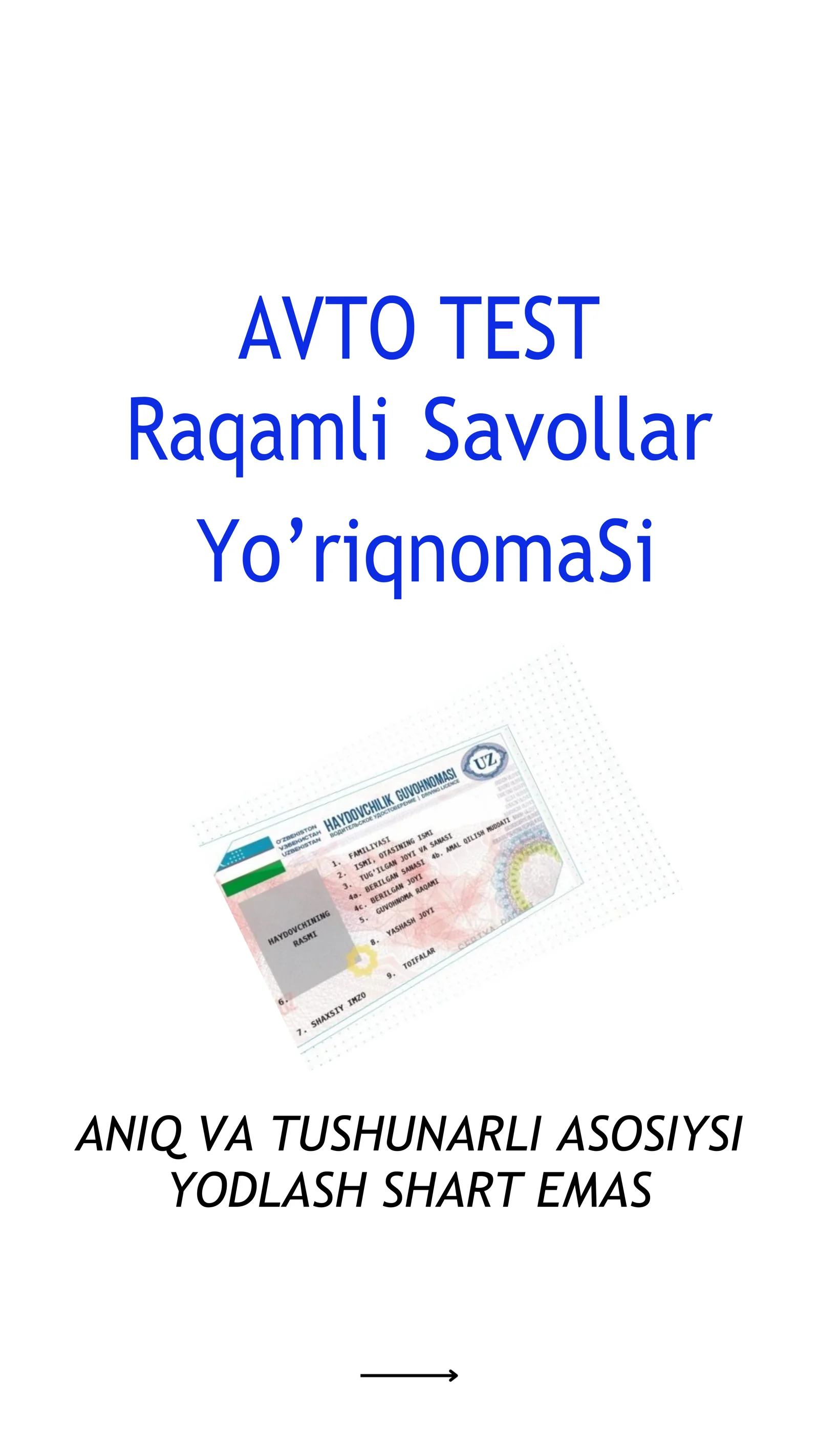 Prava testi Raqamli Savollar 1