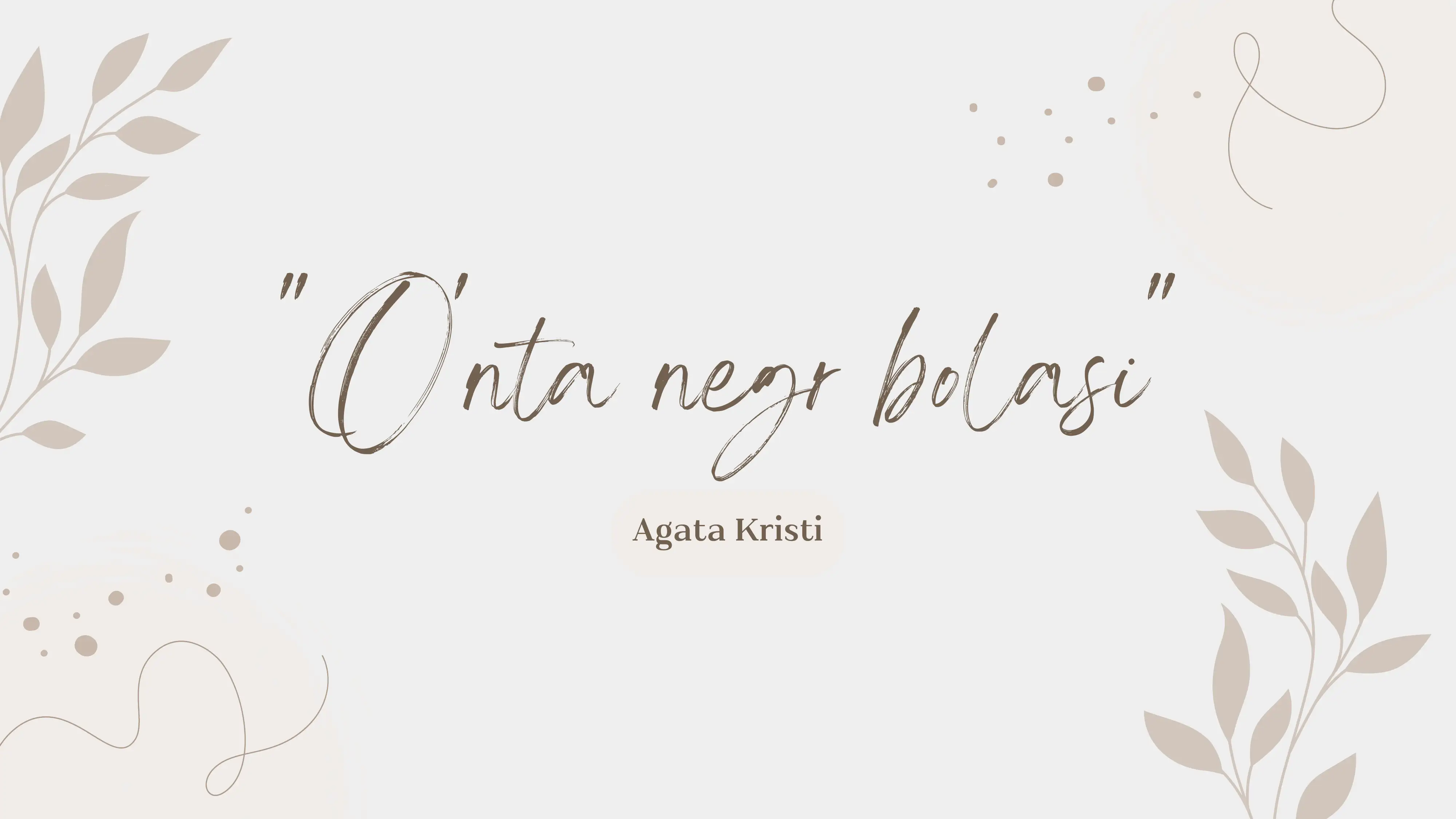 O'nta negr bolasi 1