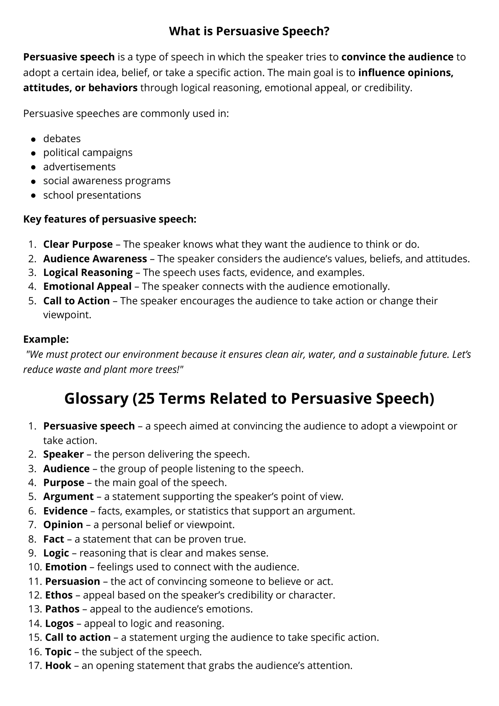 What is Persuasive Speech? 1