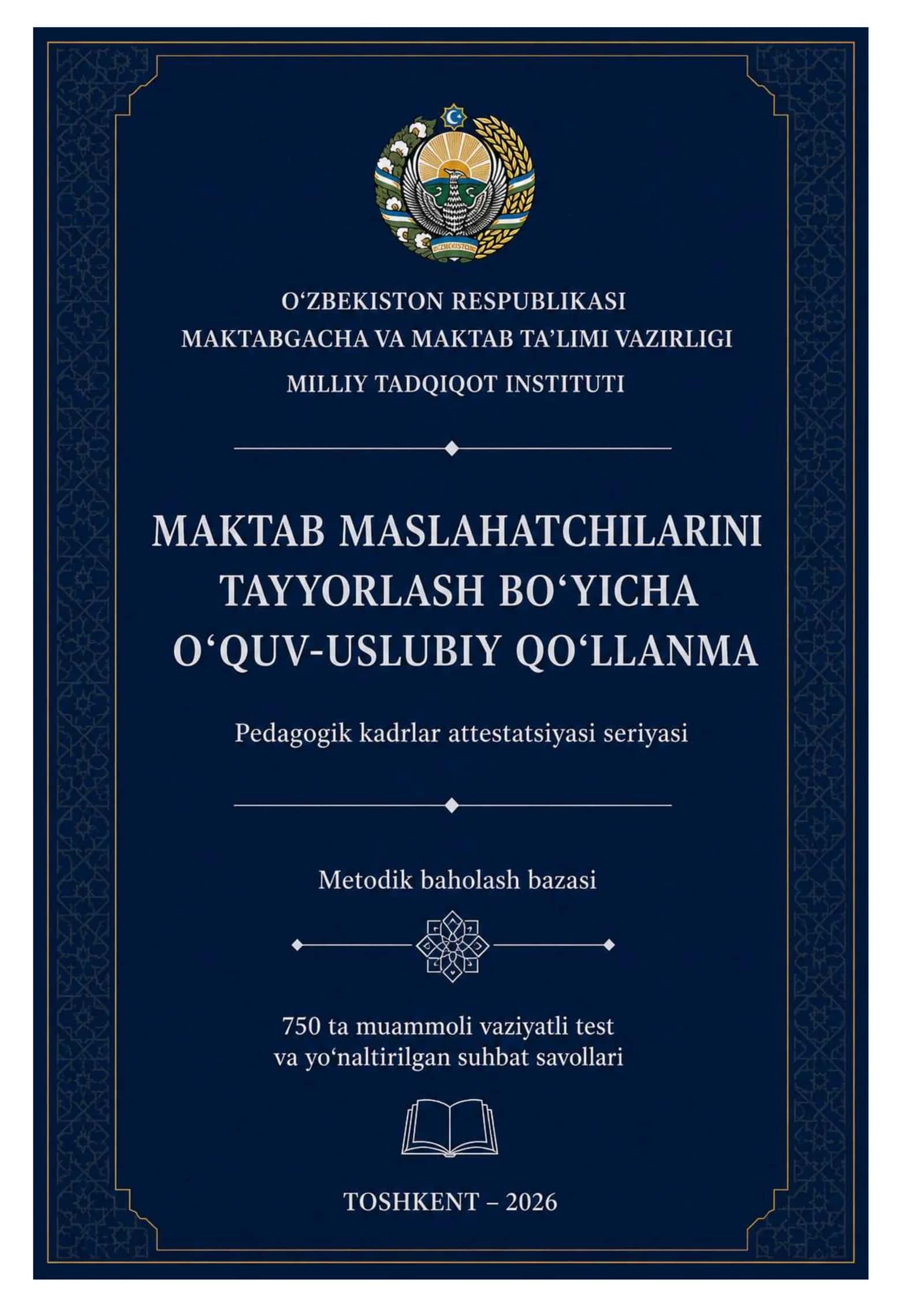 MAKTAB MASLAHATCHILARINI TAYYORLASH BO‘YICHA O‘QUV-USLUBIY QO‘LLANMA 1