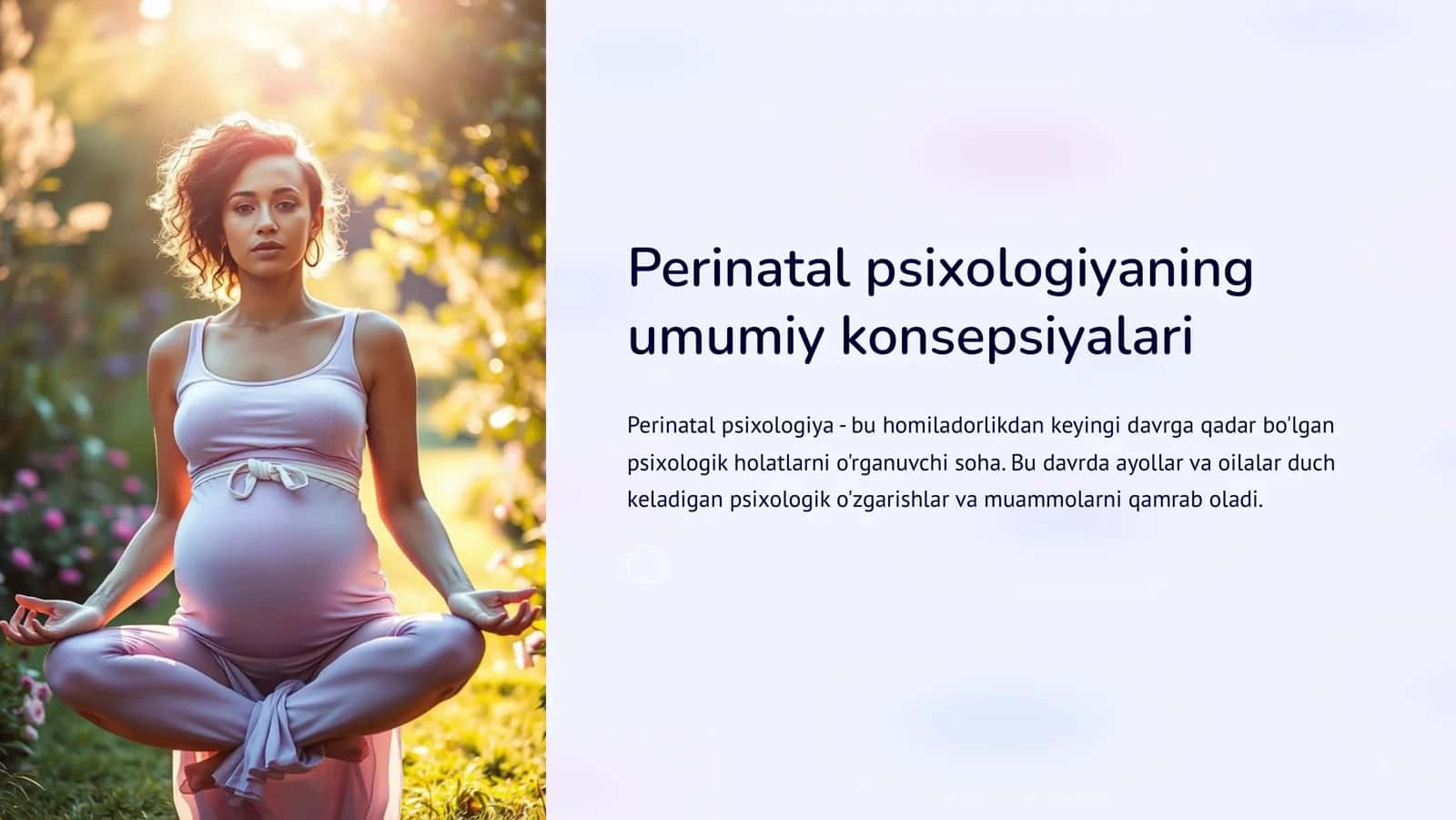 Perinatal psixologiyaning  umumiy konsepsiyalari 1