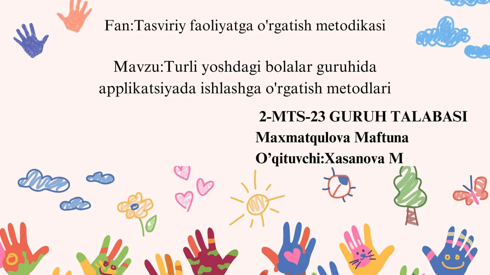 Turli yoshdagi bolalar guruhida applikatsiyada ishlashga o'rgatish metodlari 1