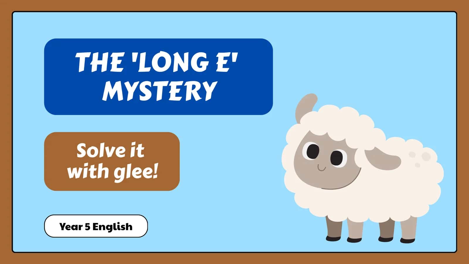 THE 'LONG E' Ingliz tilini oson o'rganish uchun 1