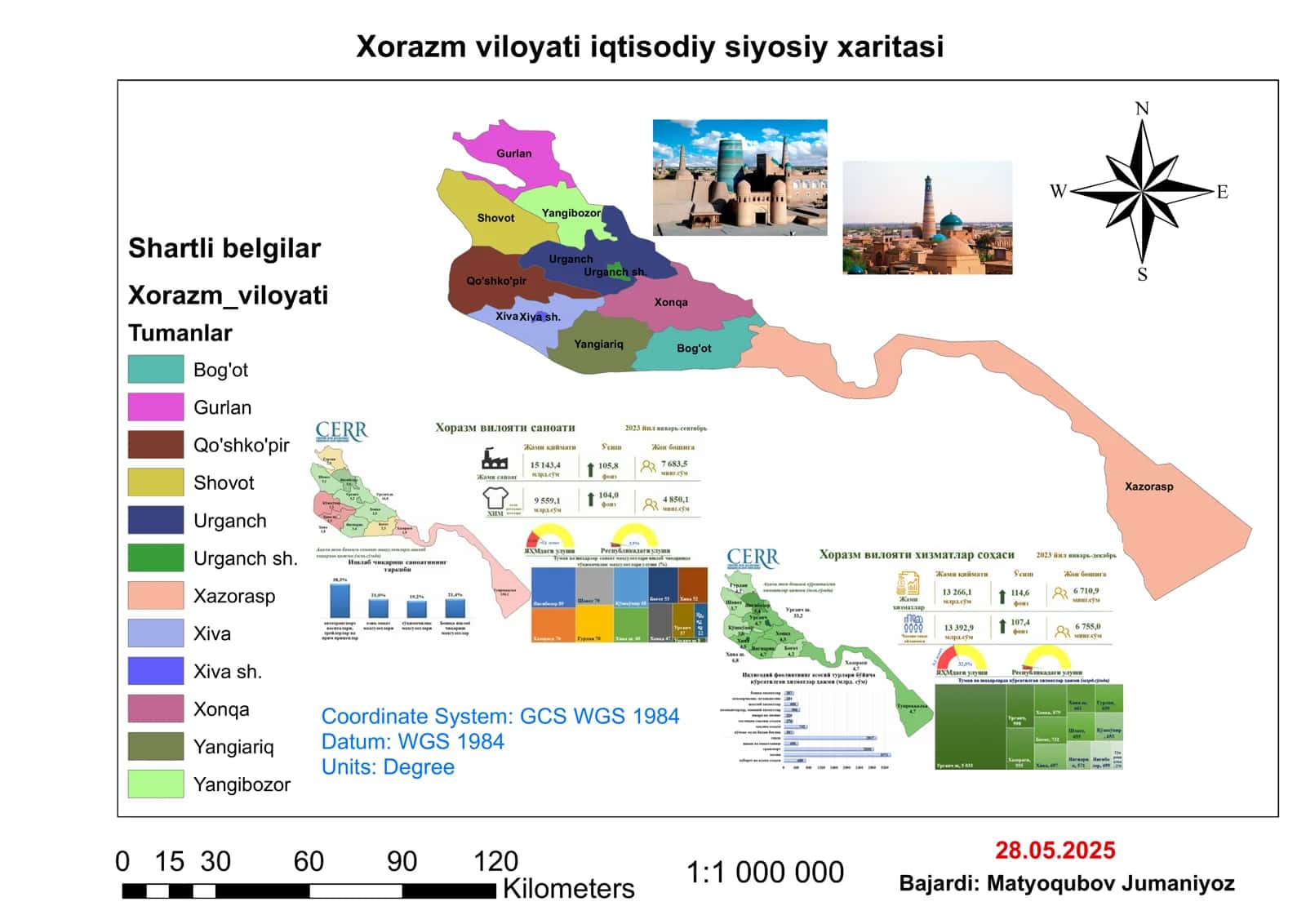 Xorazm viloyati iqtisodiy siyosiy xaritasi 1