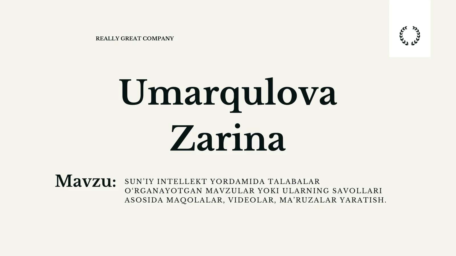 SUN’IY INTELLEKT YORDAMIDA TALABALAR O‘RGANAYOTGAN MAVZULAR YOKI ULARNING SAVOLLARI 1