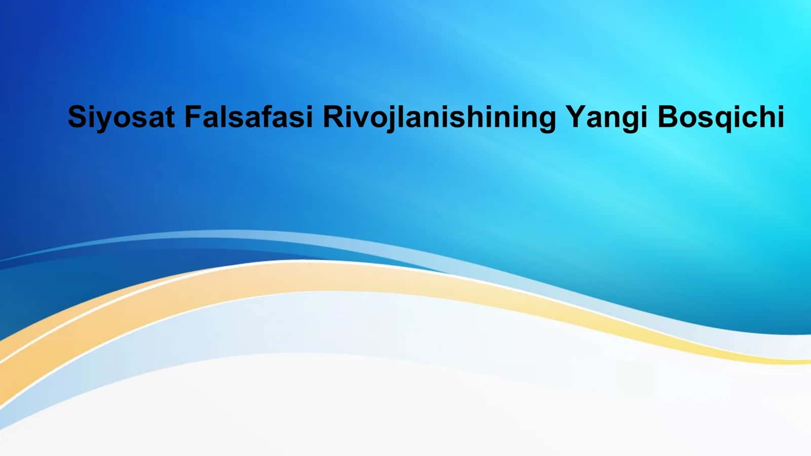 Siyosat Falsafasi Rivojlanishining Yangi Bosqichi 1