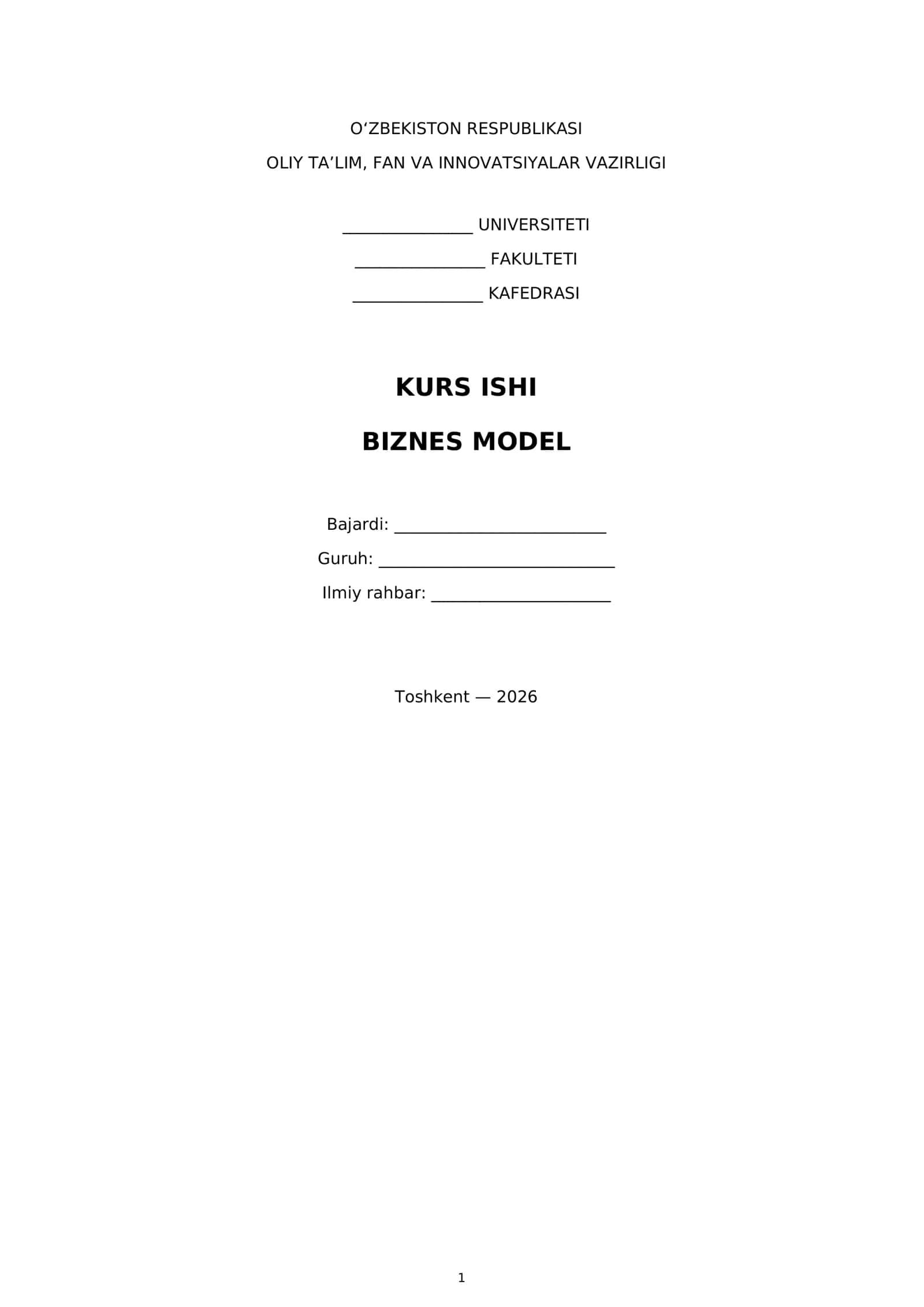 Biznes Model 1