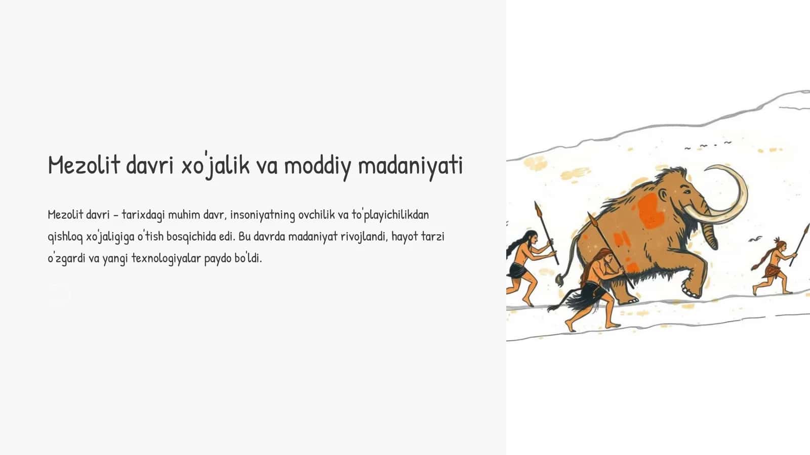 Mezolit davri xo'jalik va moddiy madaniyati 1