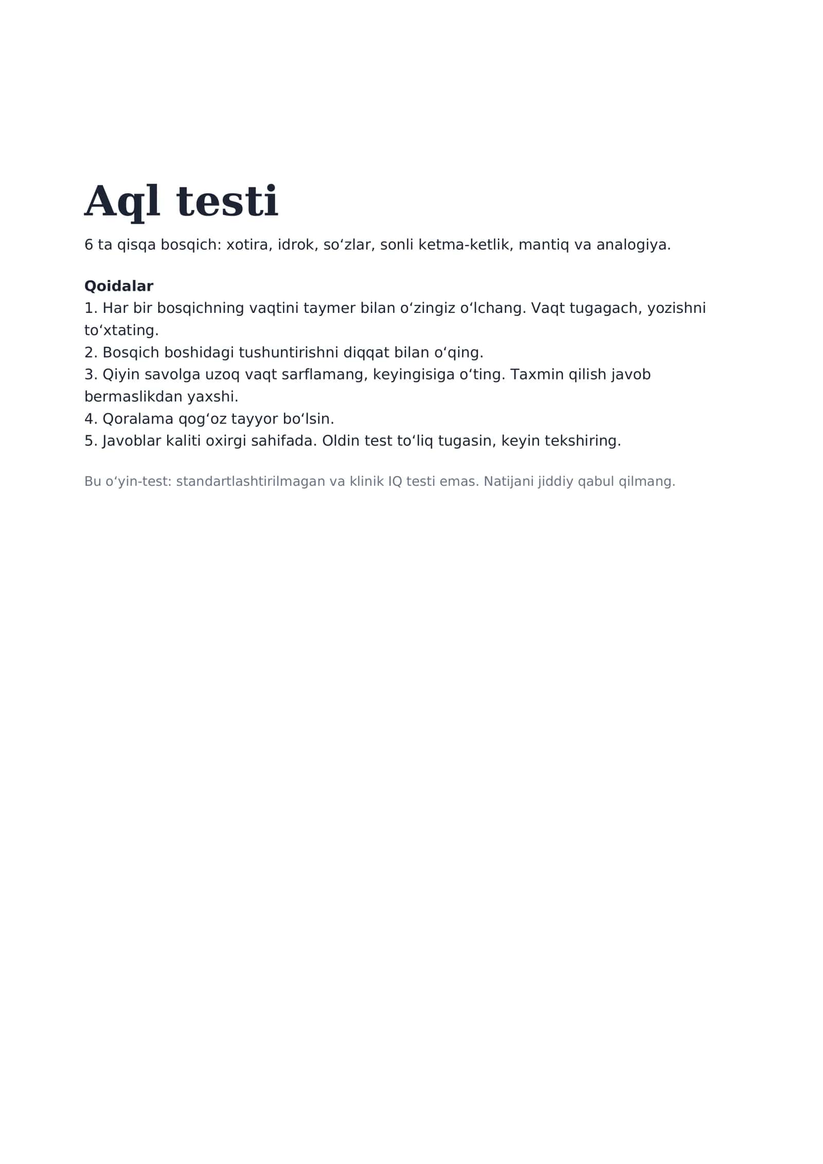 Aql testi 1