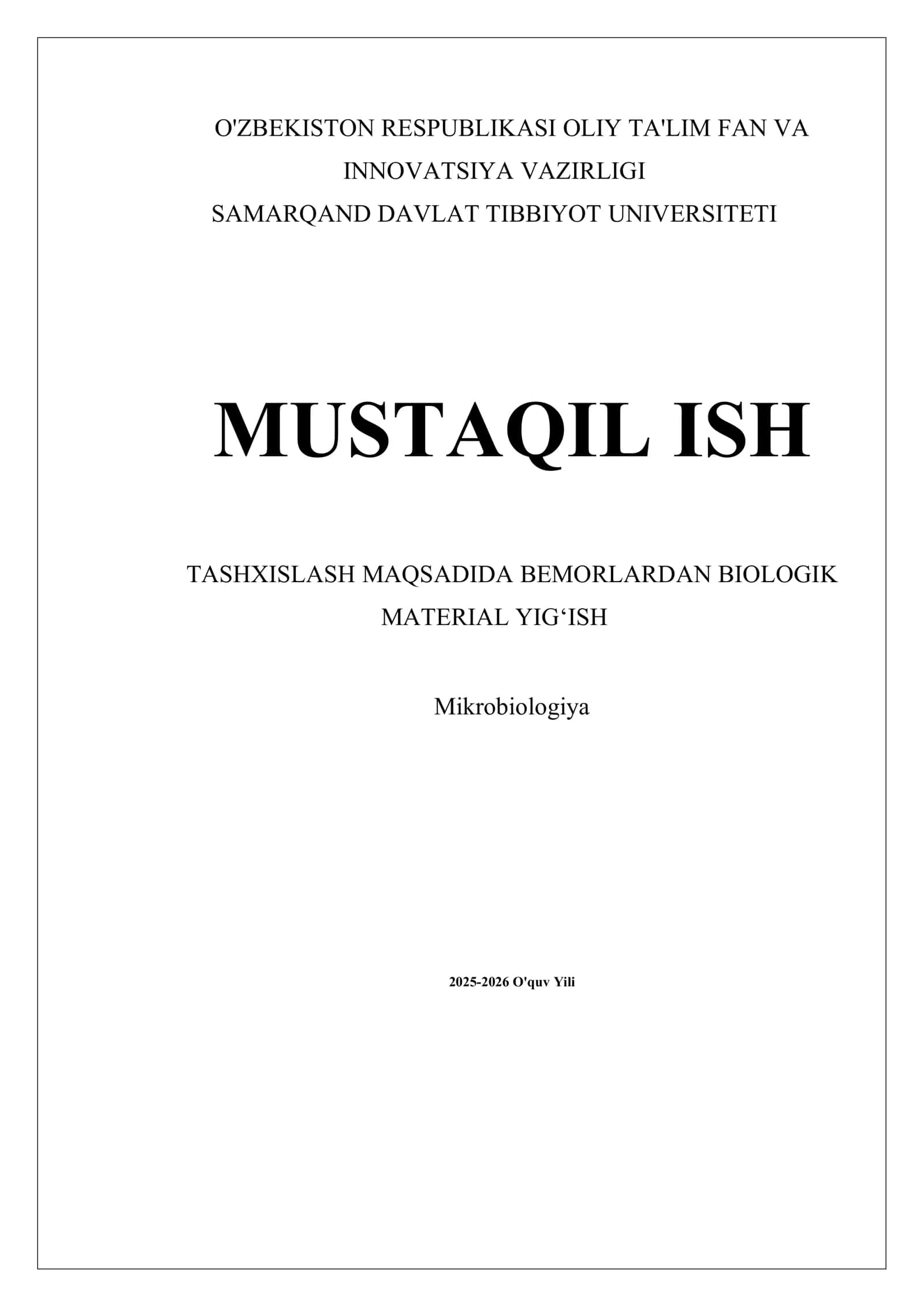 Tashxislash maqsadida bemorlardan biologik material olish 1