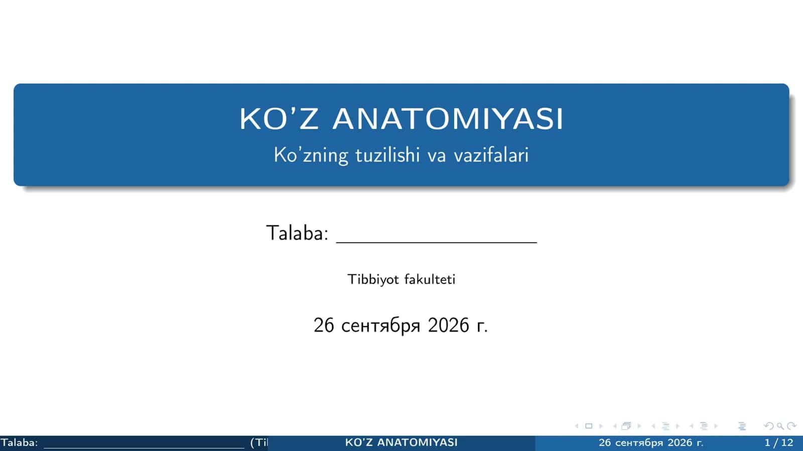 KO’Z ANATOMIYASI 1