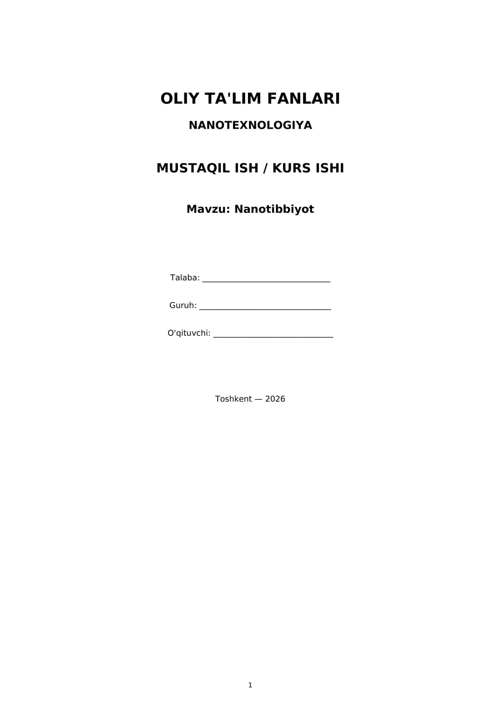 Nanotibbiyot 1