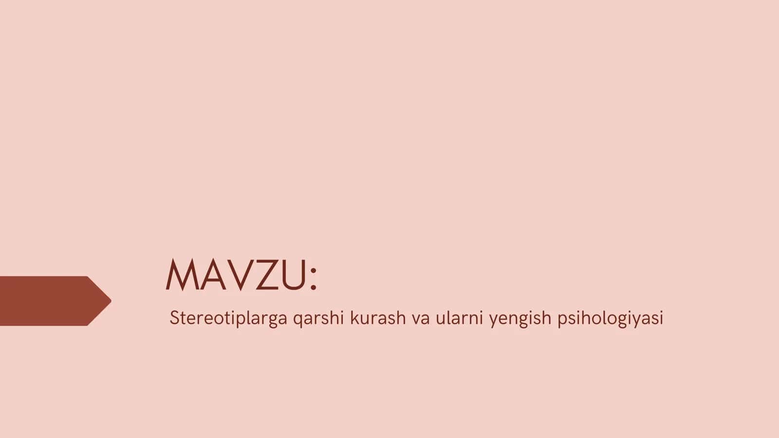 Stereotiplarga qarshi kurash va ularni yengish psihologiyasi 1