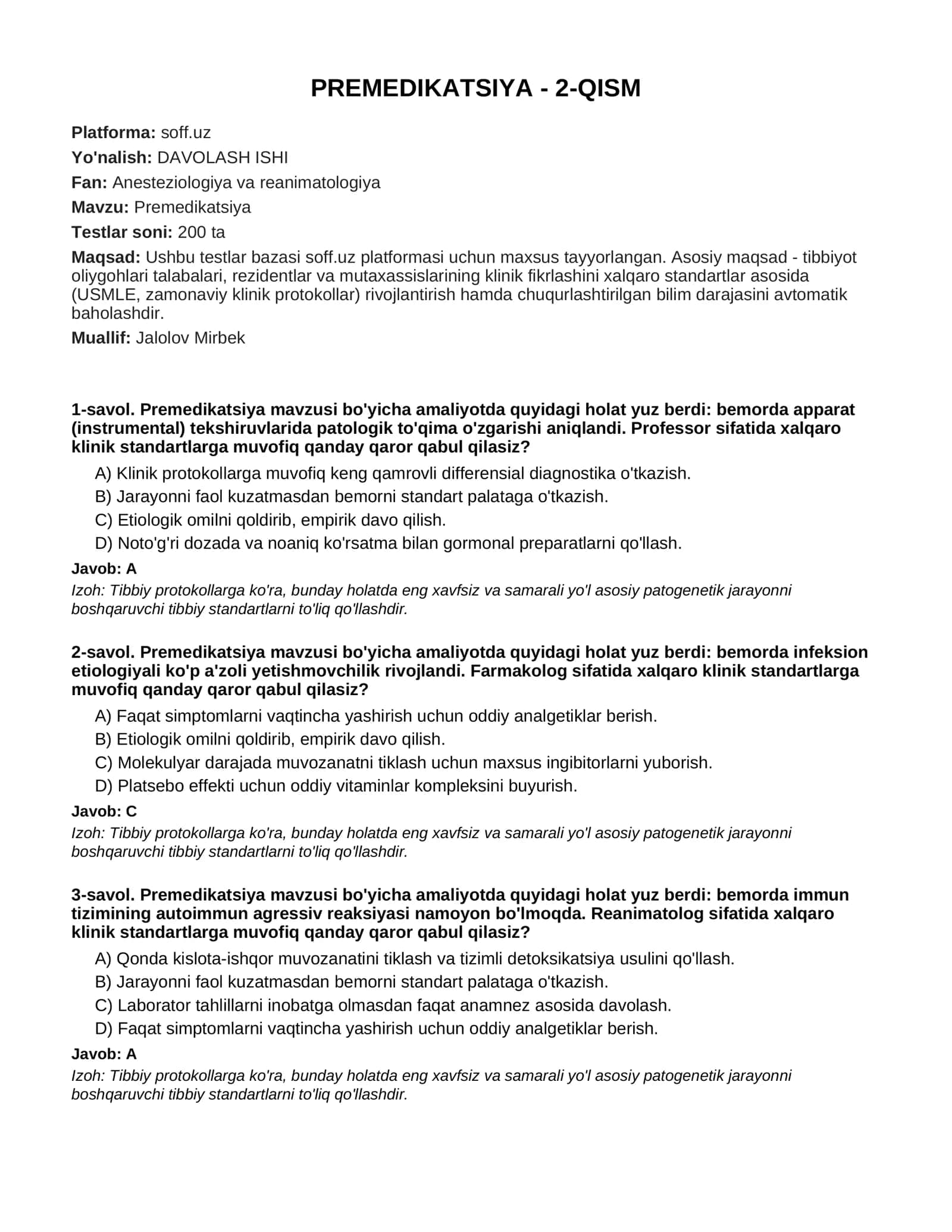 PREMEDIKATSIYA - 2-QISM 1