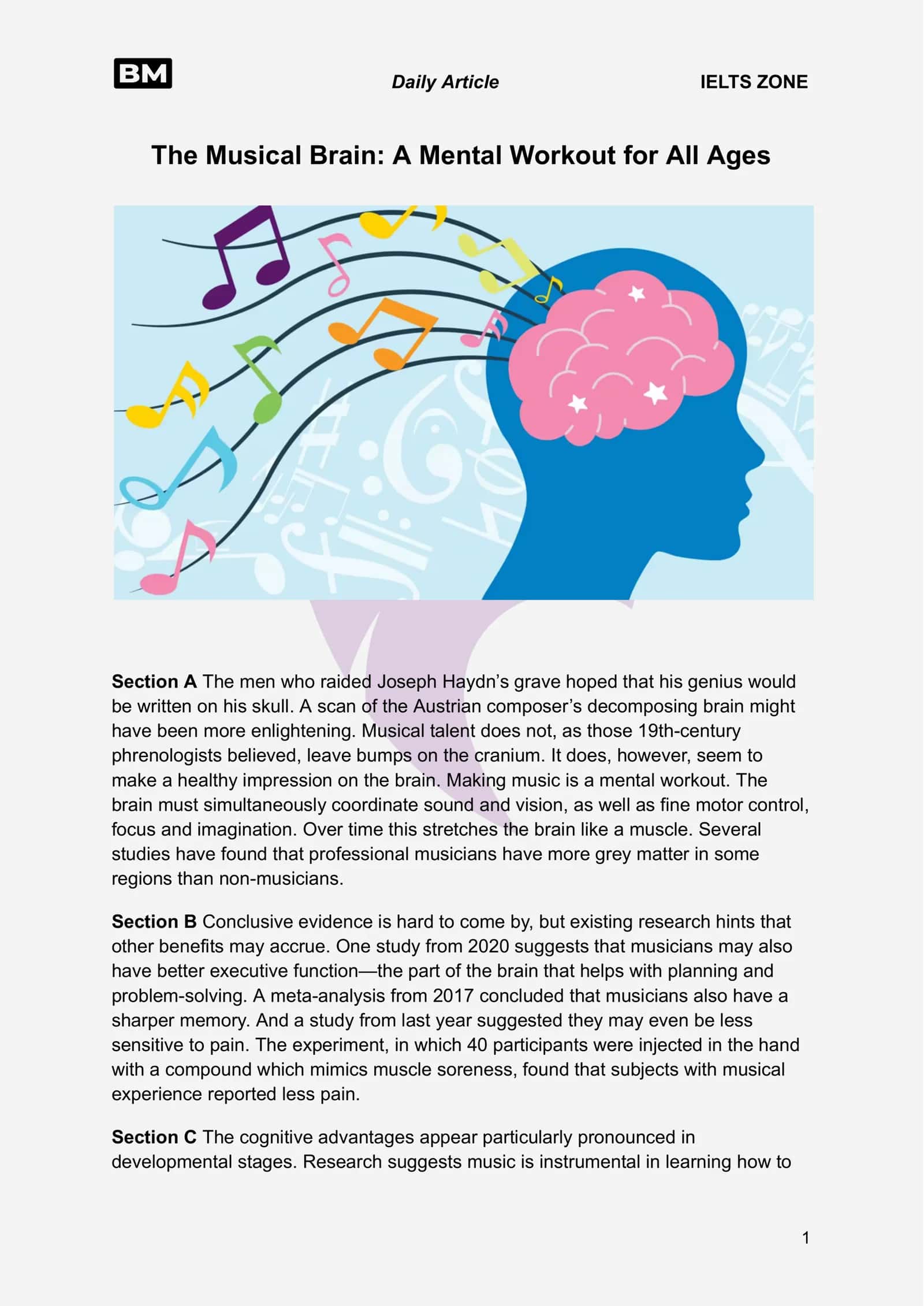 The Musical Brain: A Mental Workout for All Ages 1