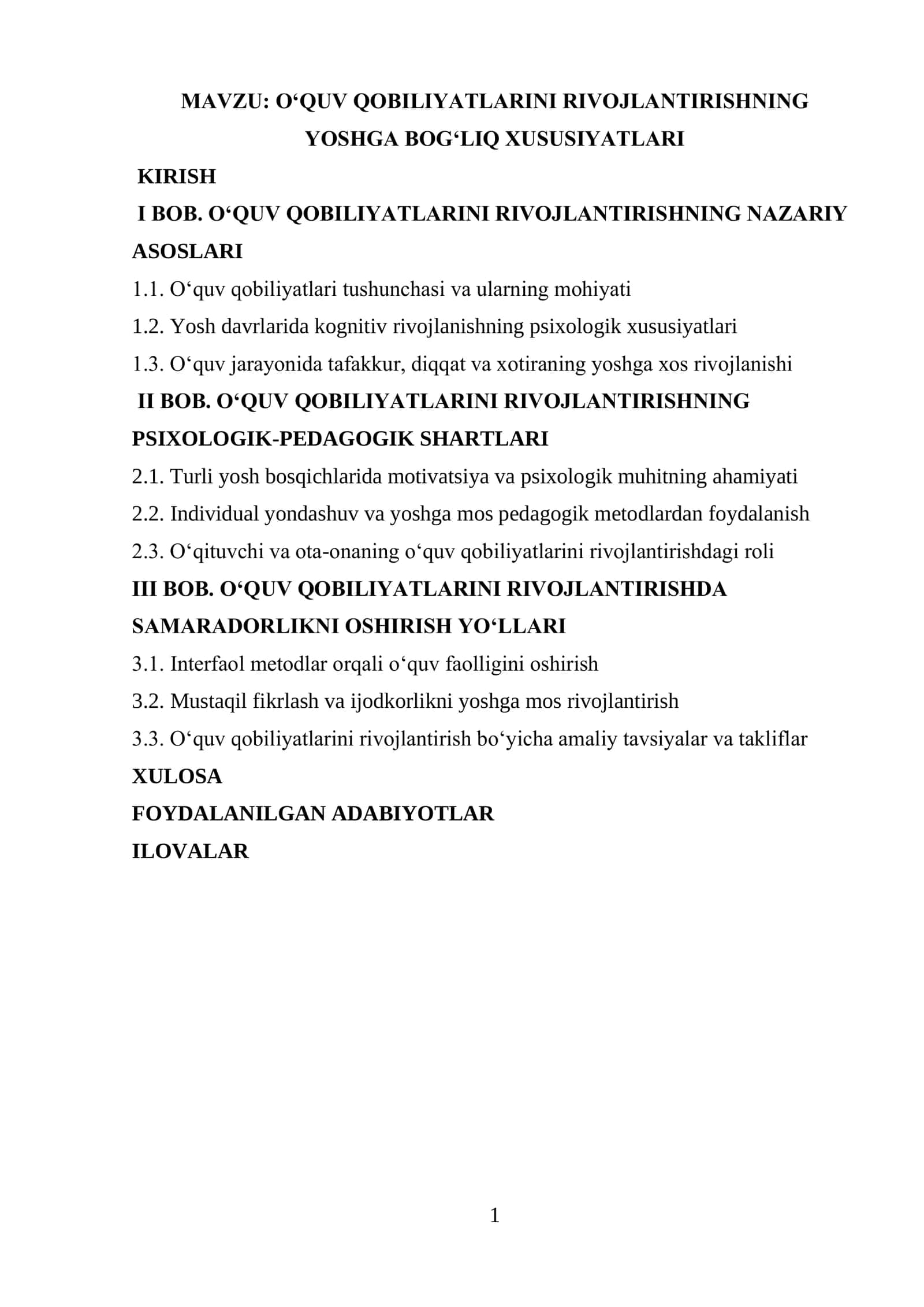 O‘QUV QOBILIYATLARINI RIVOJLANTIRISHNING YOSHGA BOG‘LIQ XUSUSIYATLARI 1