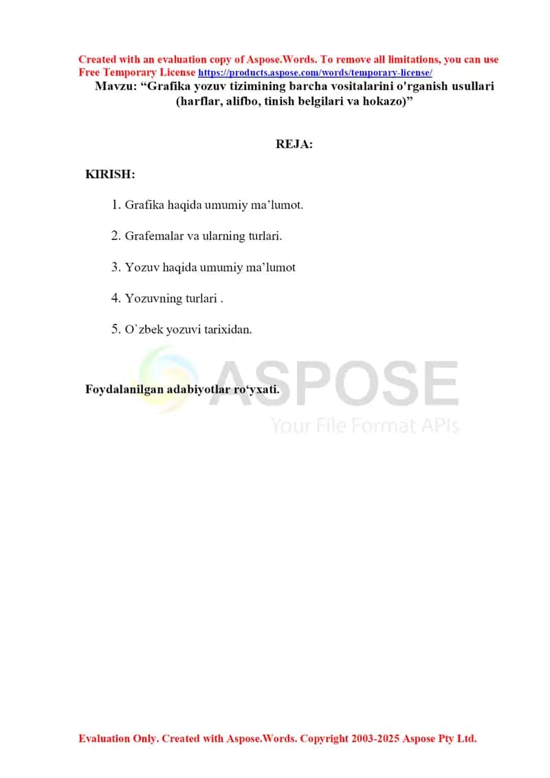 Grafika yozuv tizimining barcha vositalarini o'rganish usullari 1