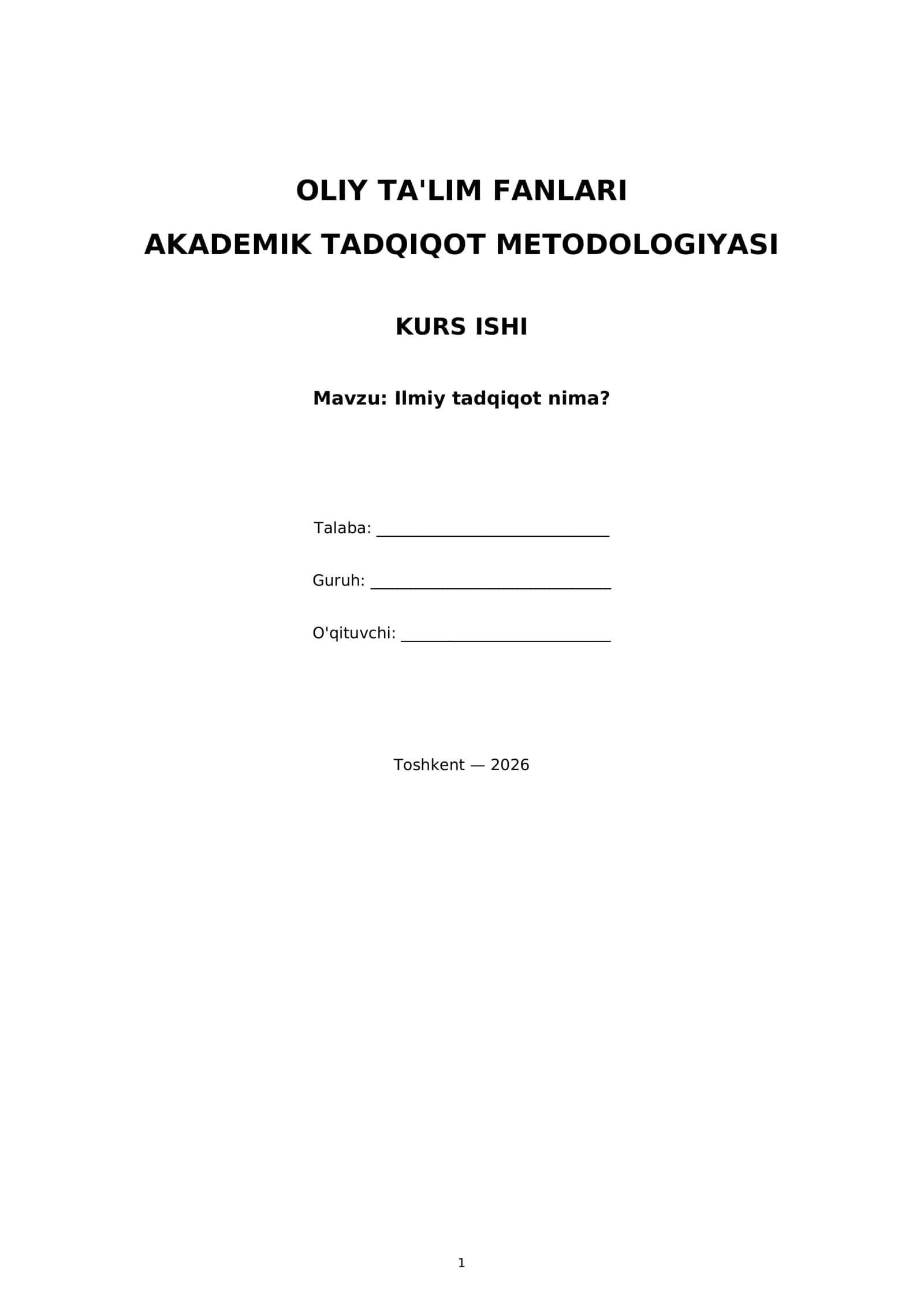 AKADEMIK TADQIQOT METODOLOGIYASI 1