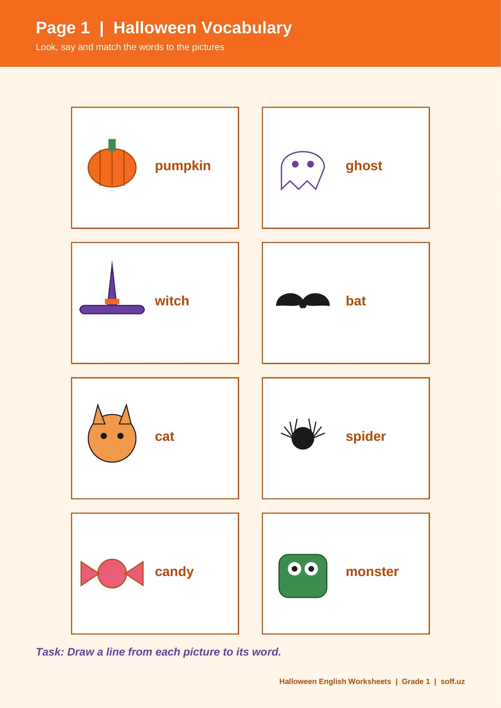 Halloween English Worksheets 1