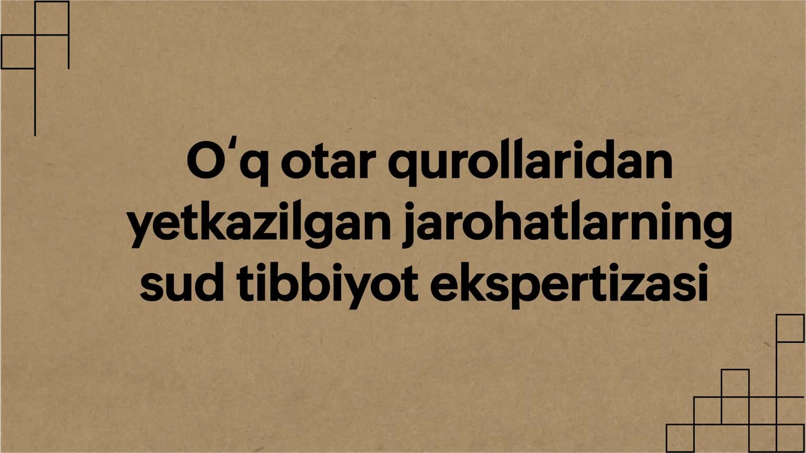 Oʻq otar qurollaridan yetkazilgan jarohatlarning sud tibbiyot ekspertizasi 1