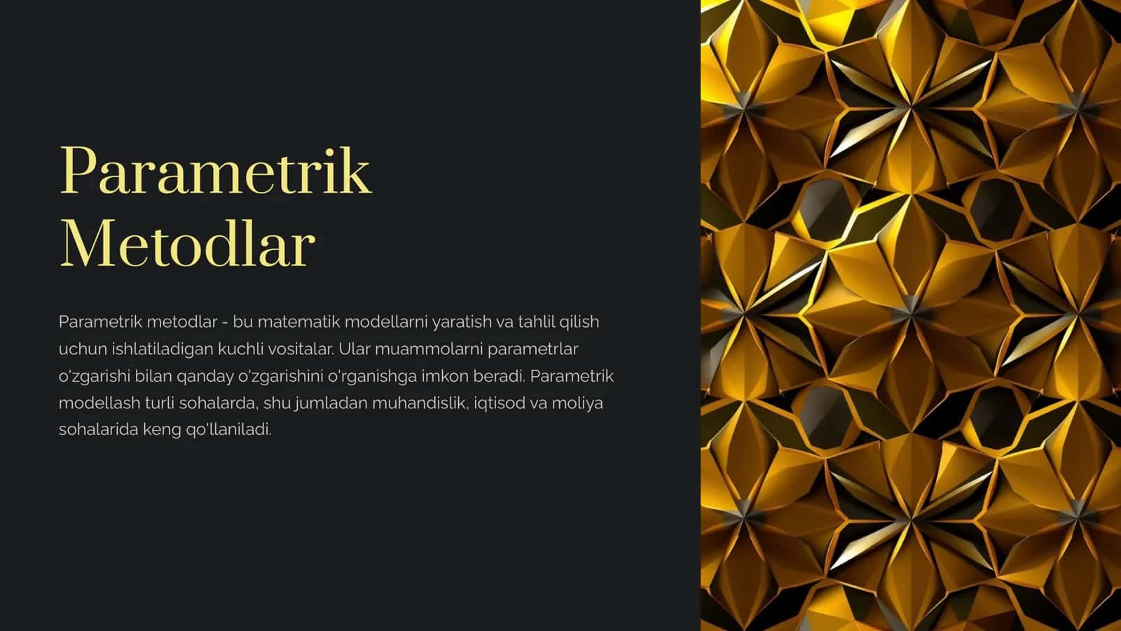 Parametrik Metodlar 1