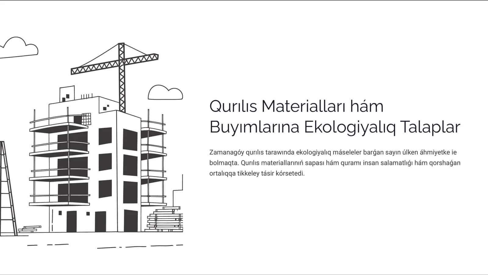 Qurılıs Materialları hám Buyımlarına Ekologiyalıq Talaplar 1