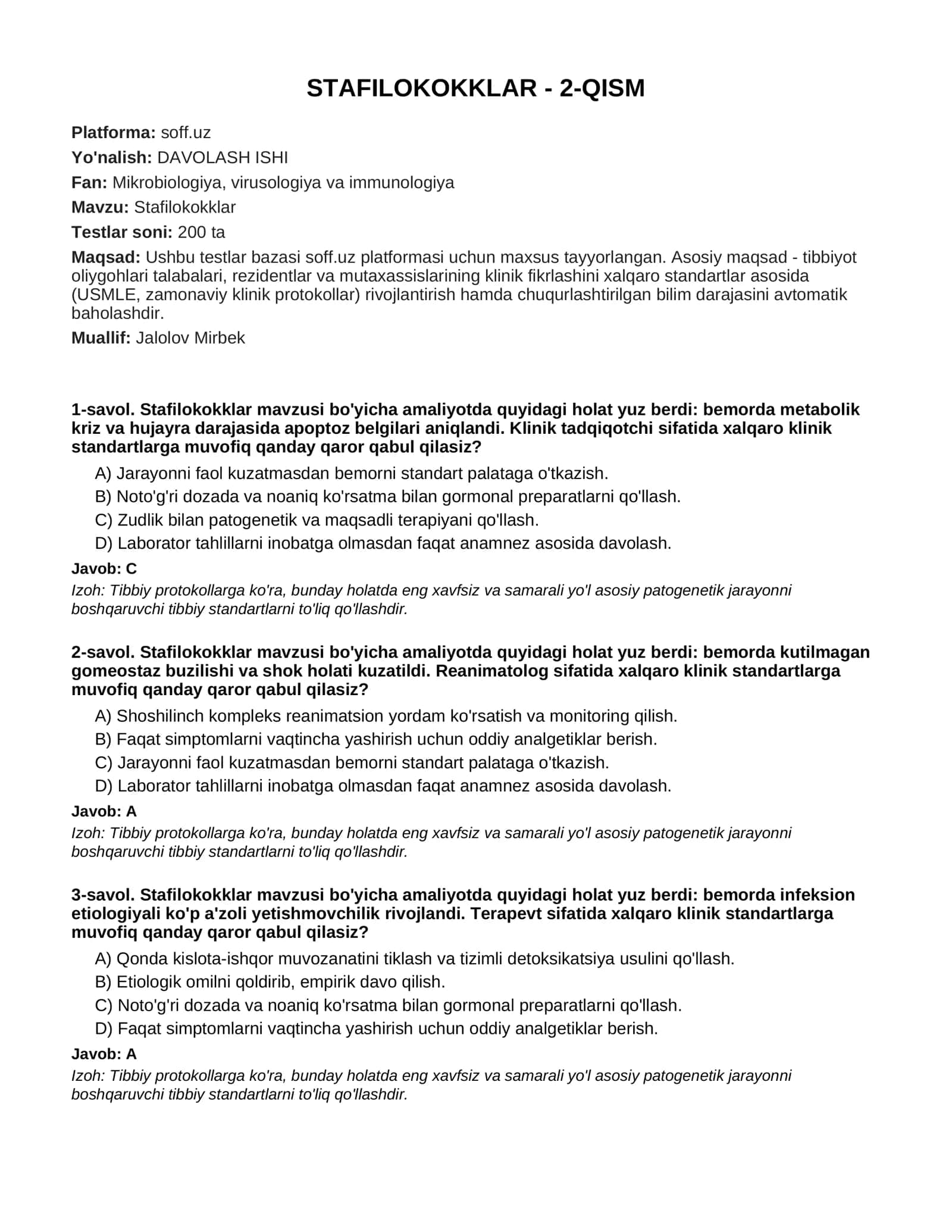 STAFILOKOKKLAR - 2-QISM 1