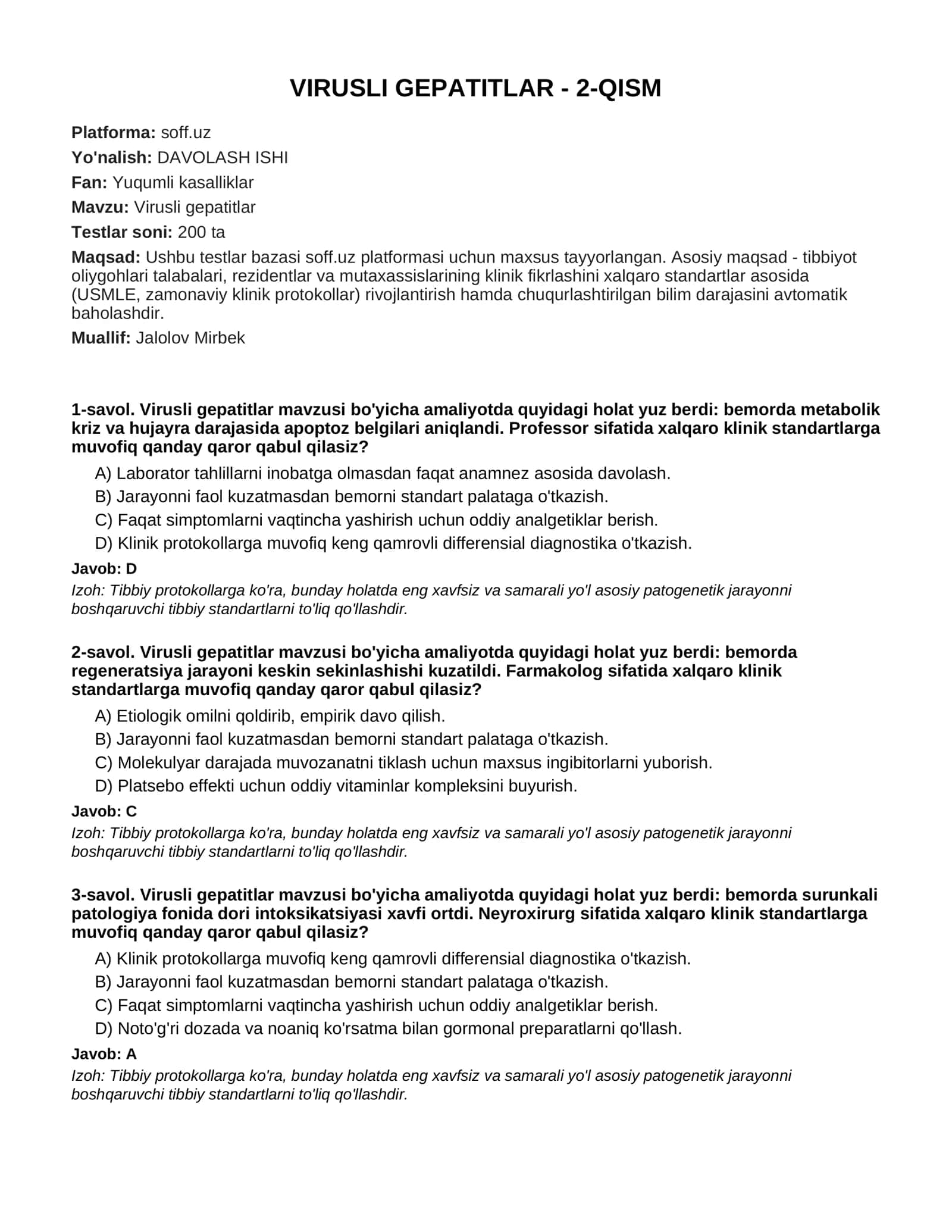 VIRUSLI GEPATITLAR - 2-QISM 1