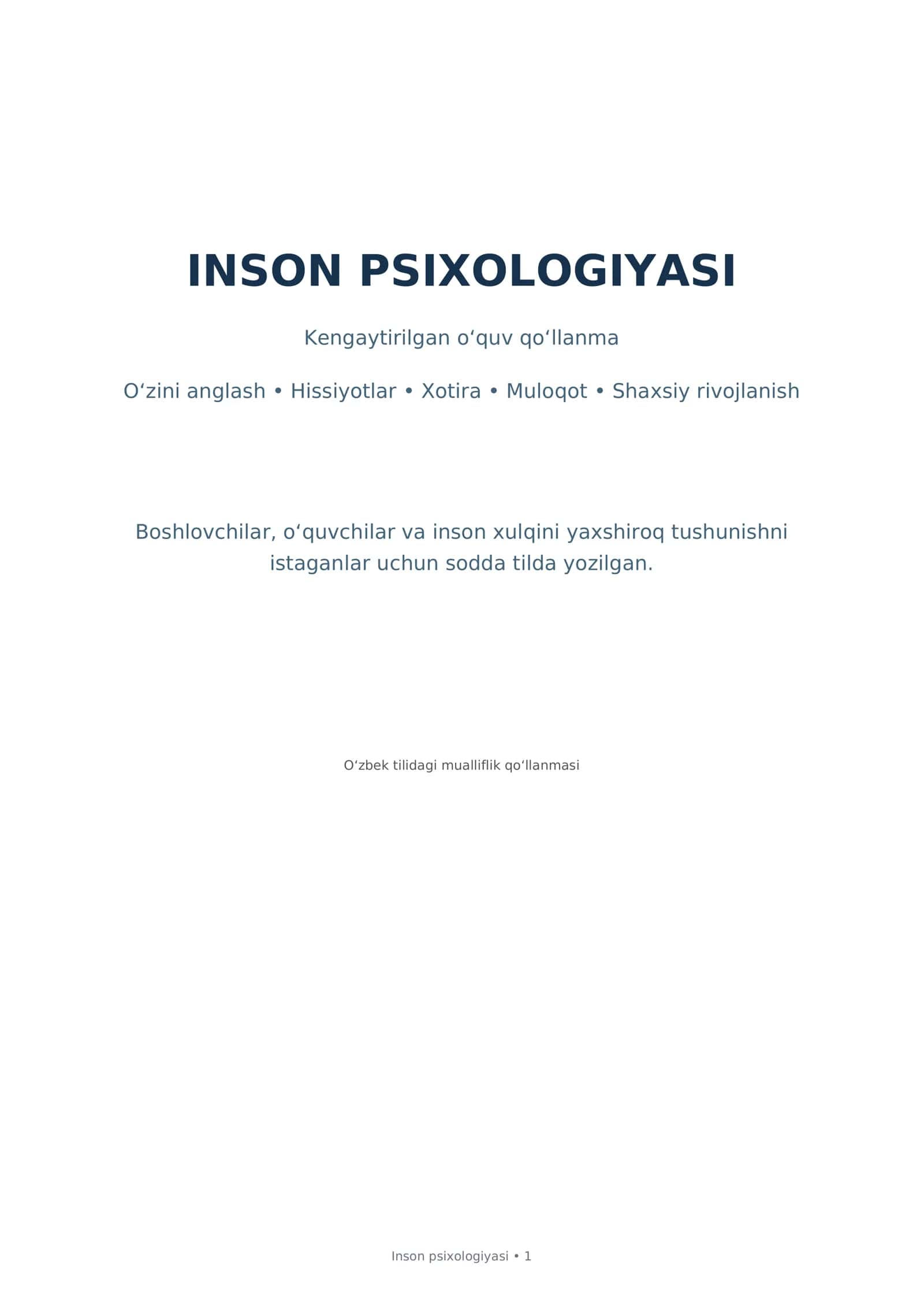 Inson psixologiyasi 1