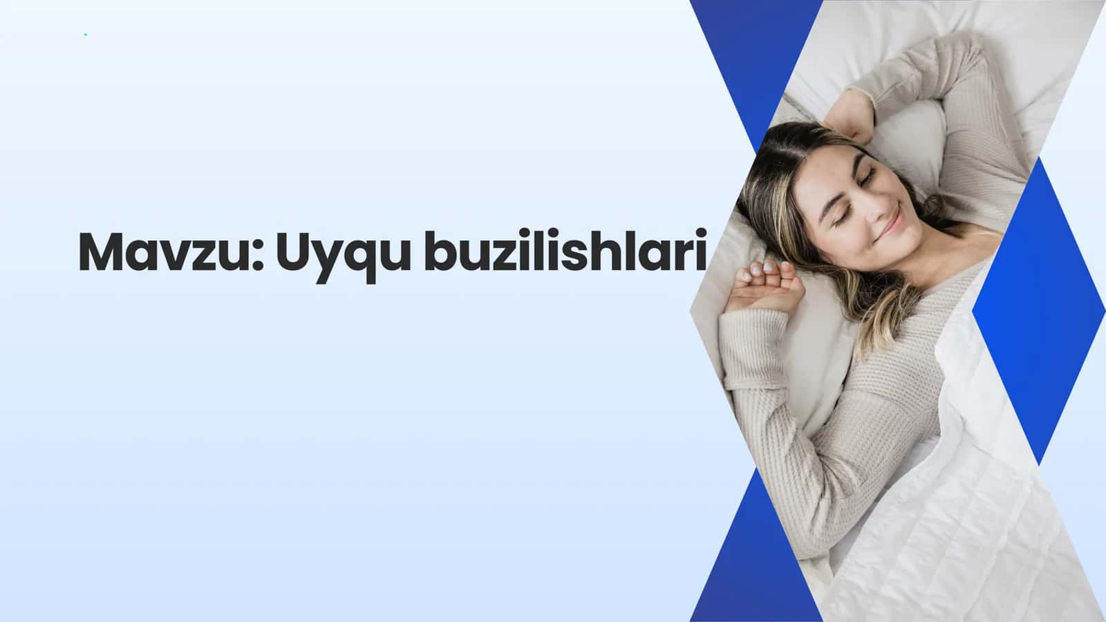 Uyqu buzilishlari 1