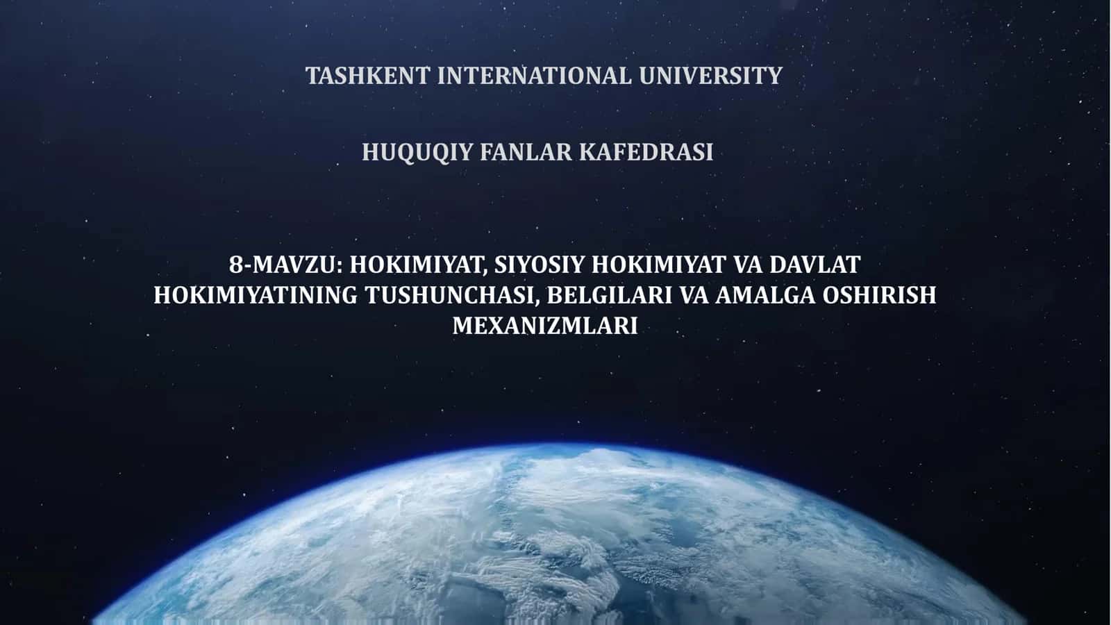 HOKIMIYAT, SIYOSIY HOKIMIYAT VA DAVLAT 1