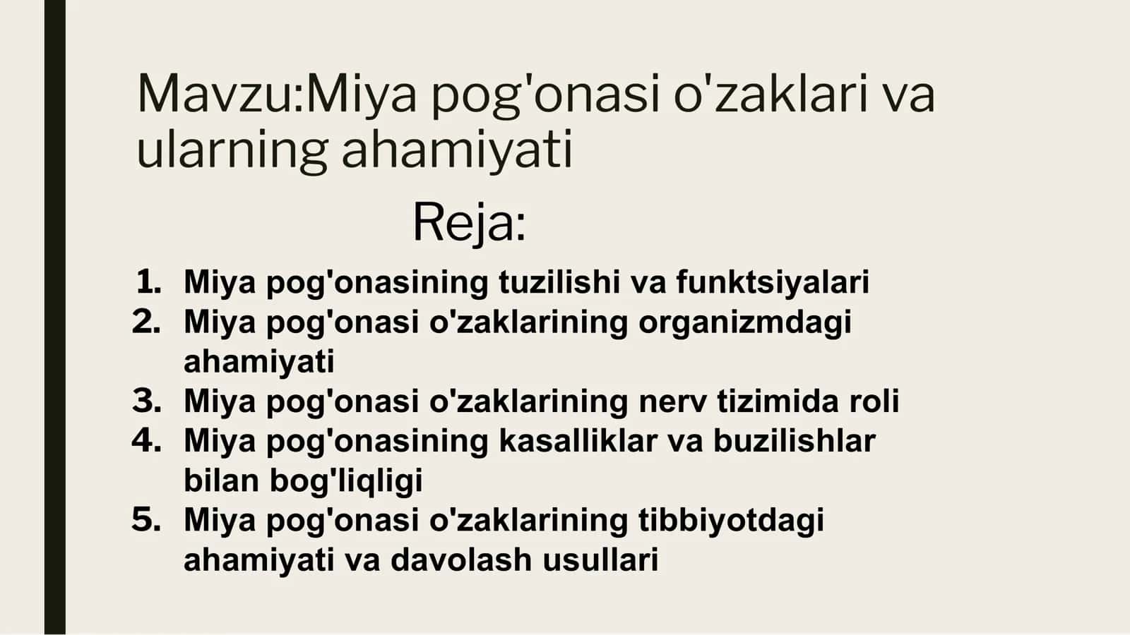 Miya pog'onasi o'zaklari va ularning ahamiyati 1