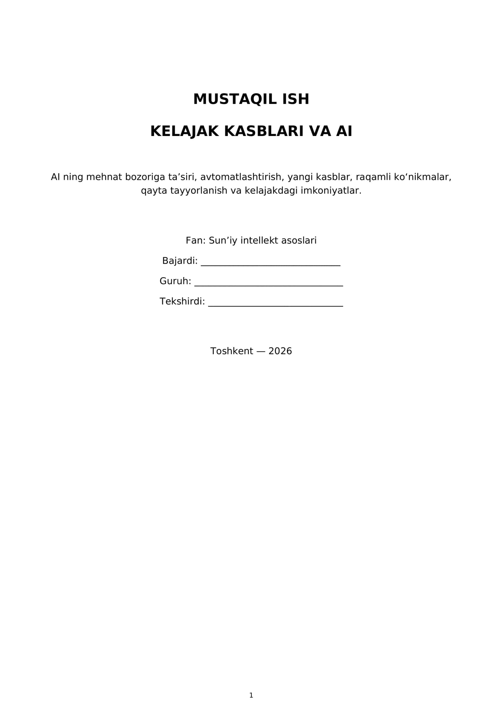 al. mustaqil ish 1