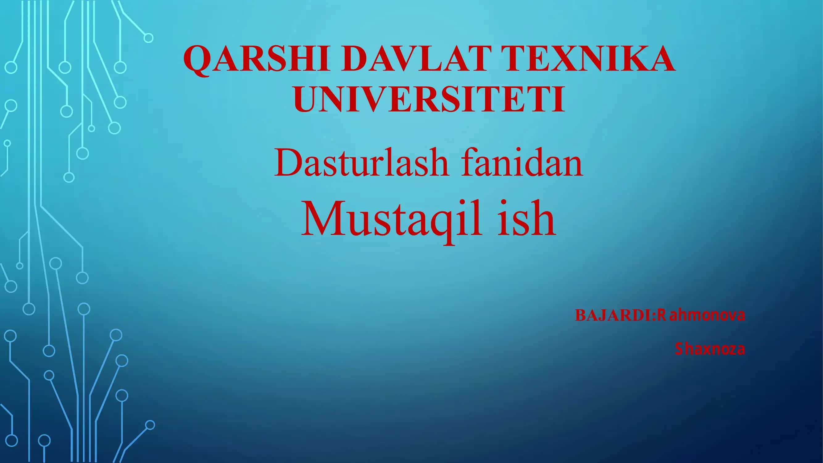 Visual C++muhitida dasturlash 1