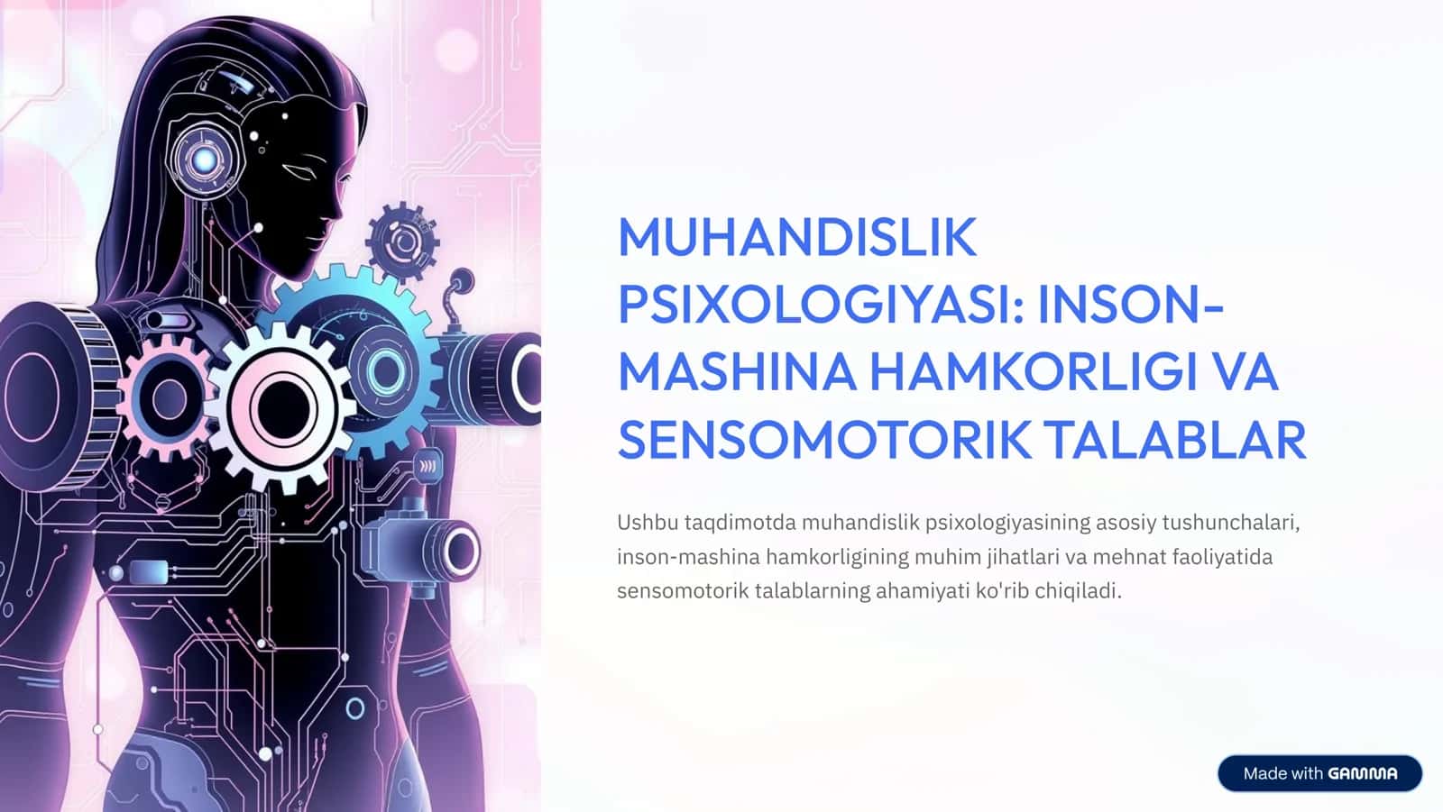 MUHANDISLIK PSIXOLOGIYASI 1