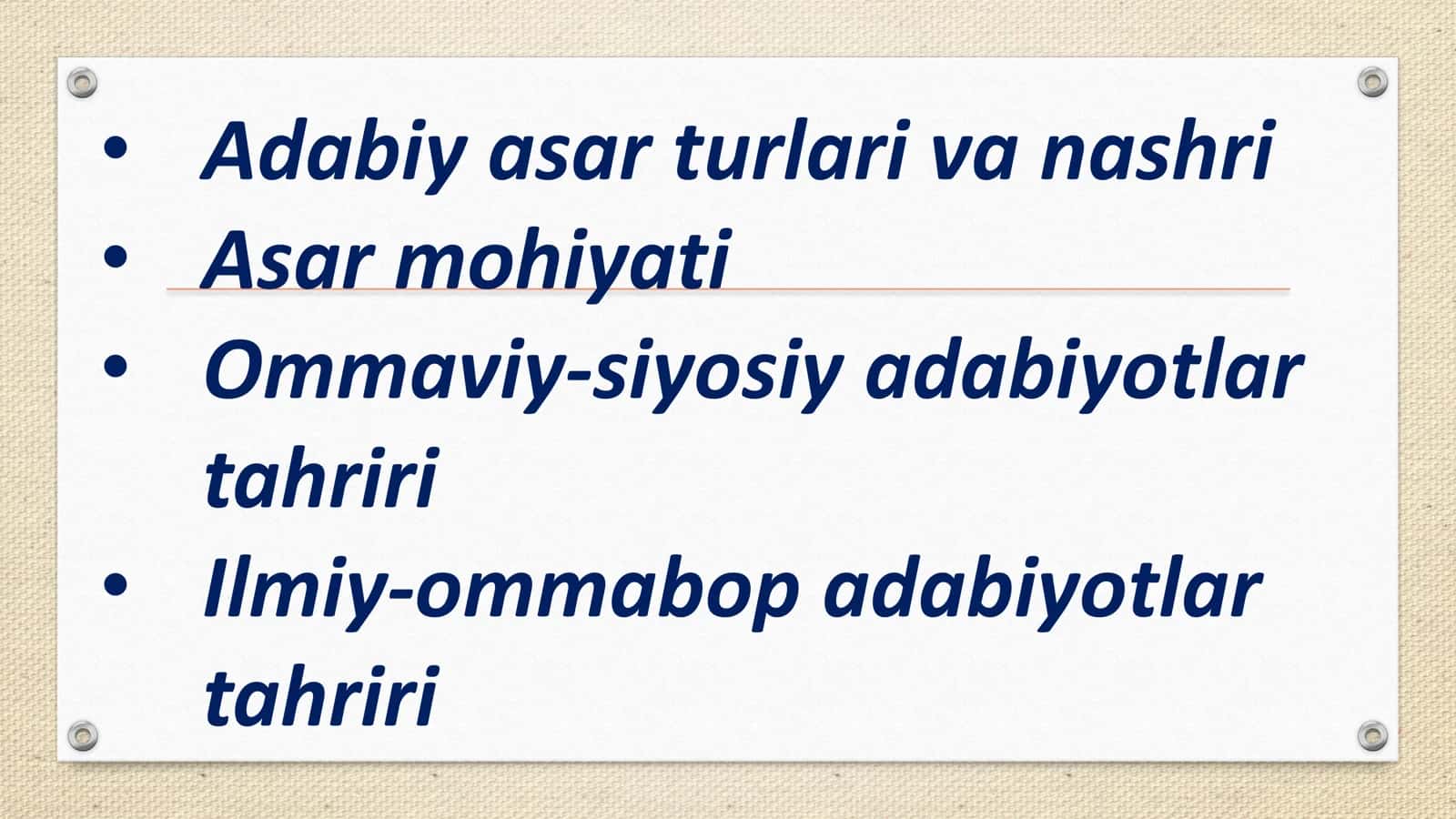 Adabiyot ayrim turlari tahriri 2