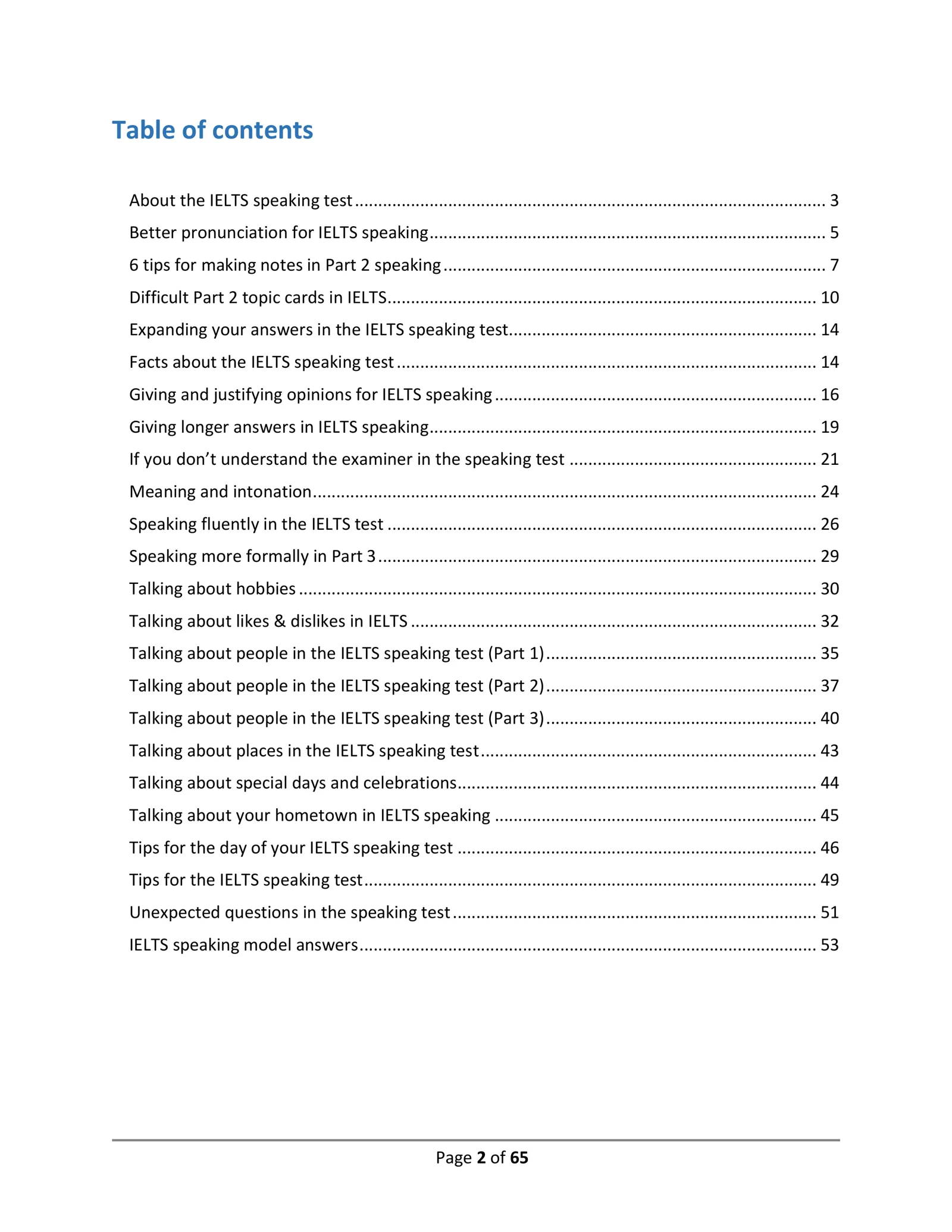 About the IELTS speaking test 2