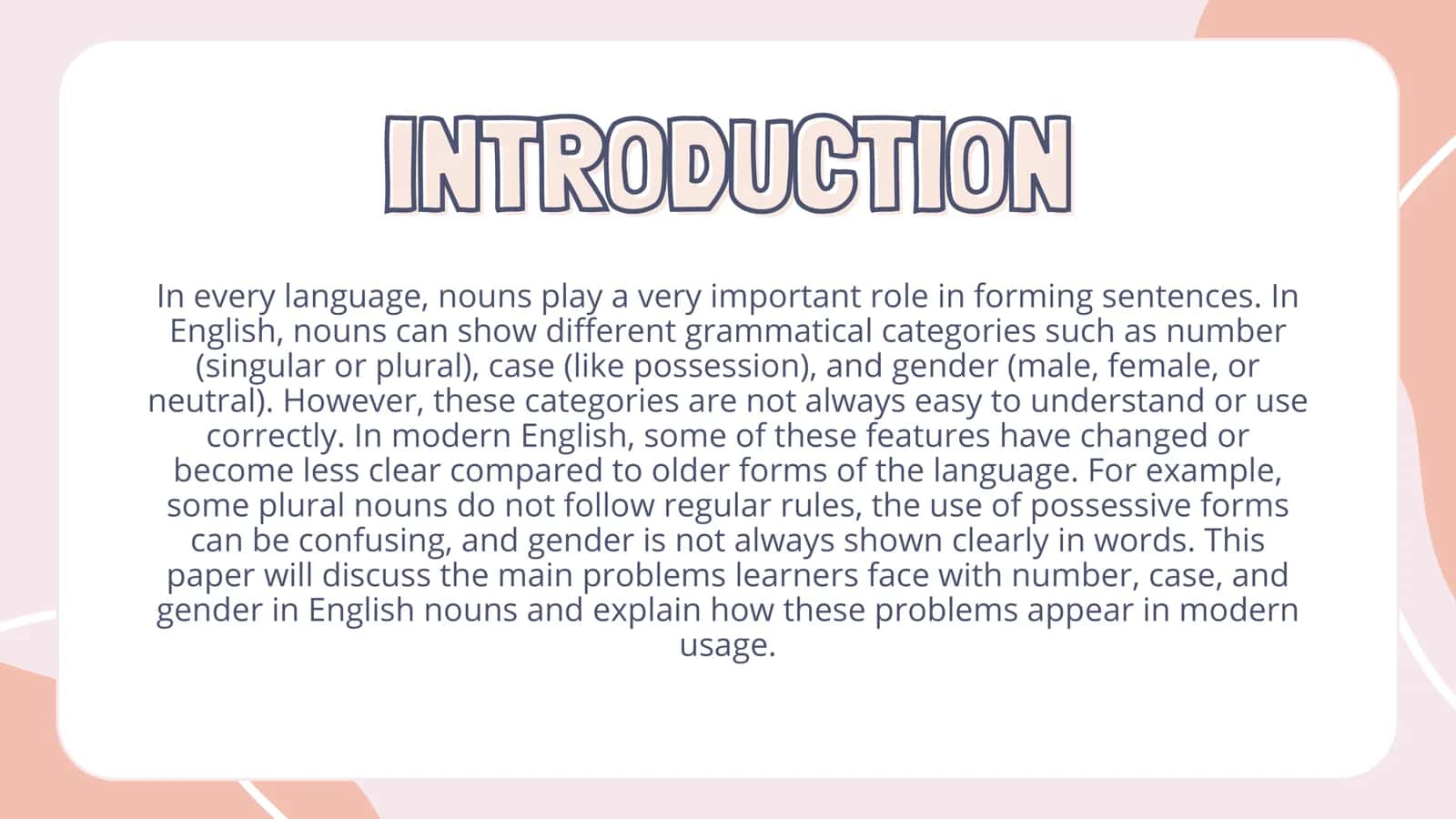 Definition and Classification of Nouns 2