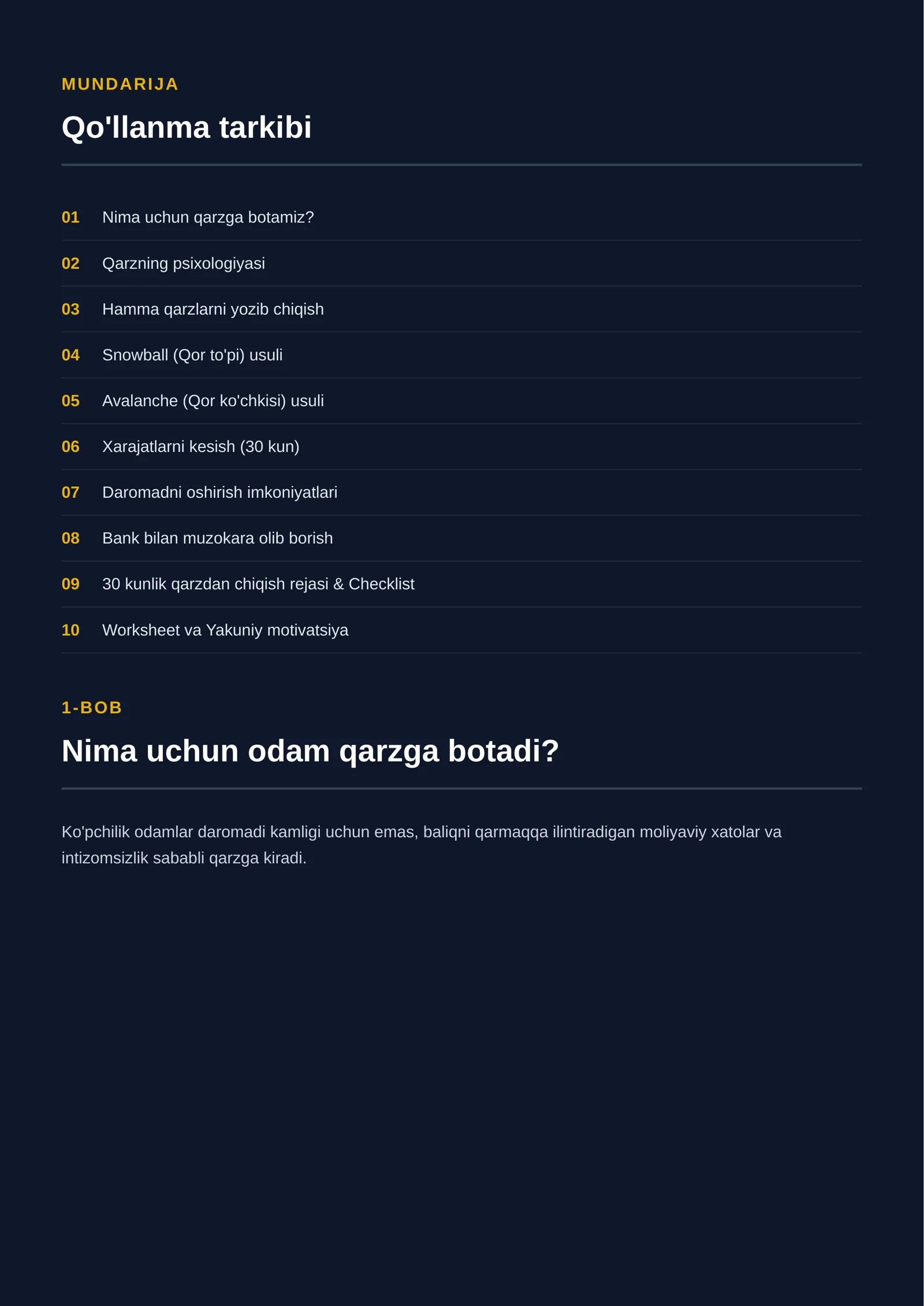Qarzdan qutilish texnikasi - 99% ishlaydigan, sinalgan usullar 2