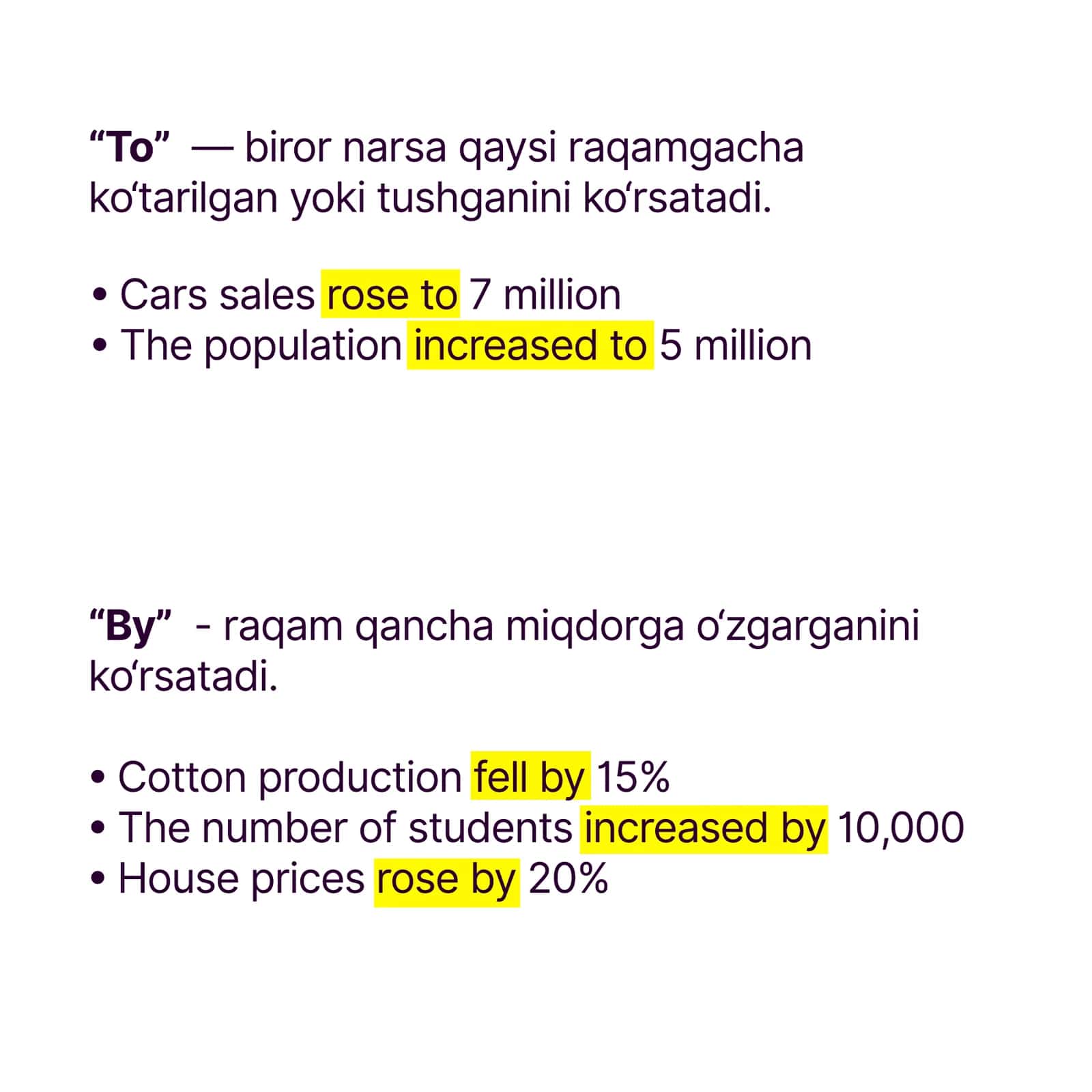 Using the right preposition in reports 2