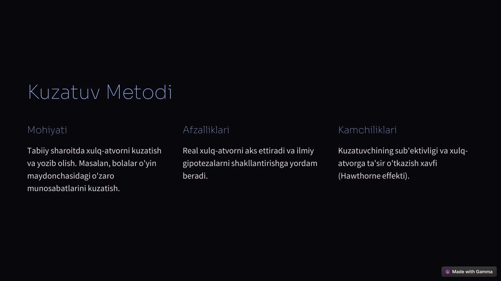 Zamonaviy Psixologiyaning Tadqiqot Metodlari 2