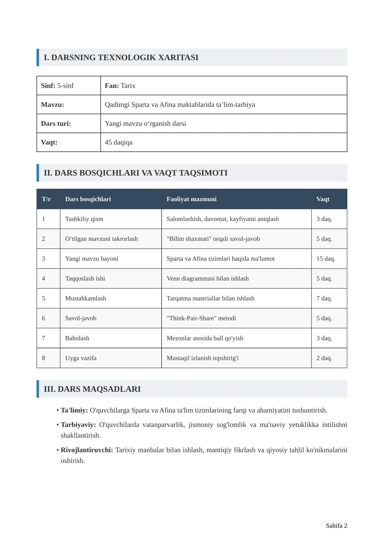 Dars Ishlanmasi 2