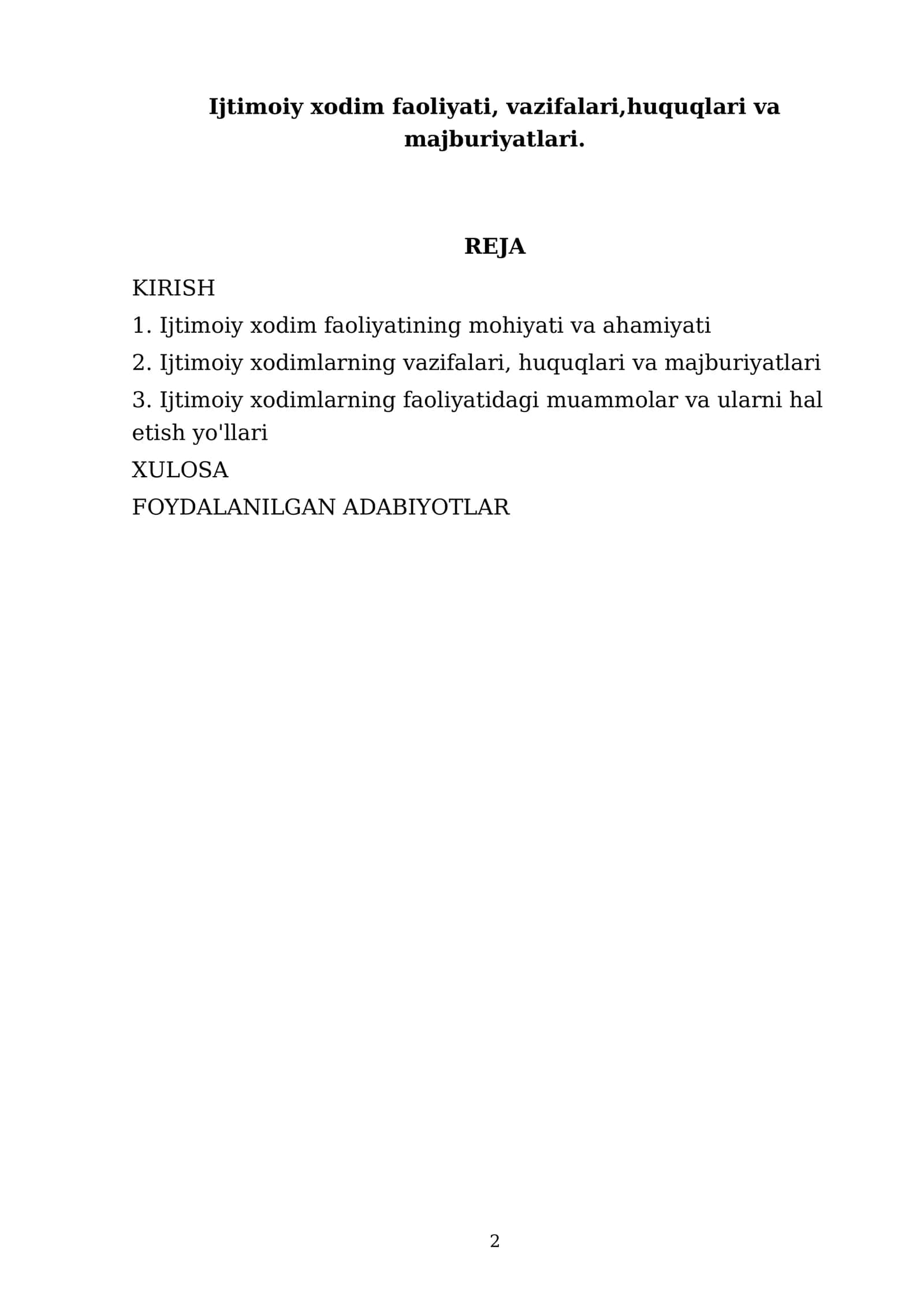 Ijtimoiy xodim faoliyati, vazifalari,huquqlari va majburiyatlari 2