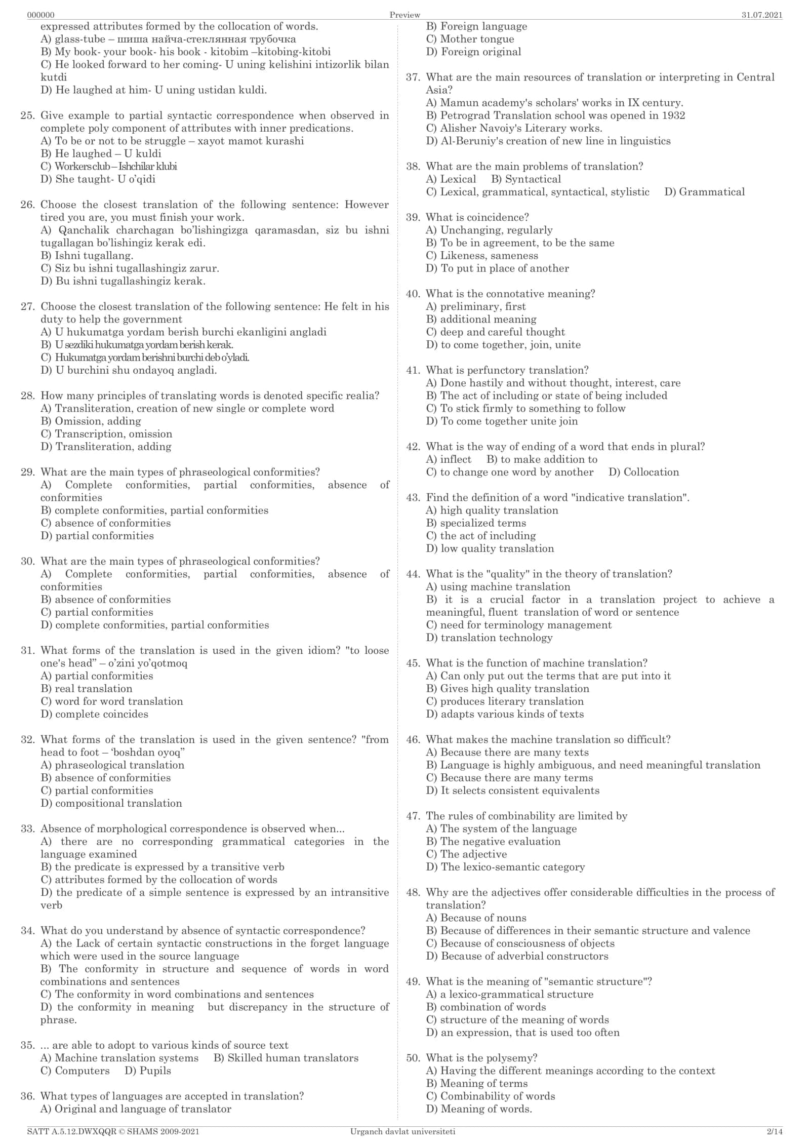 Loan translation 2