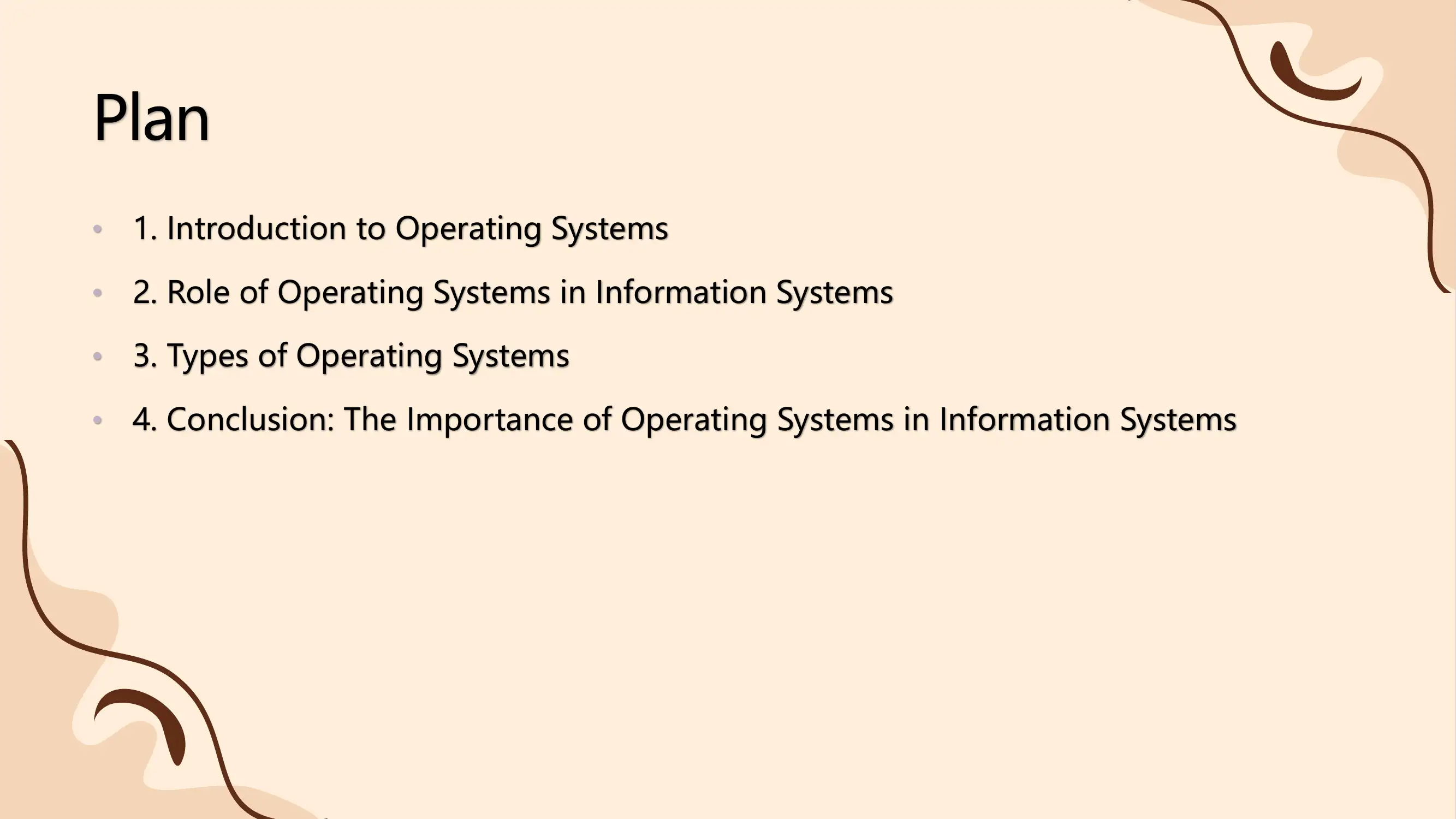 Operating systems in information systems 2